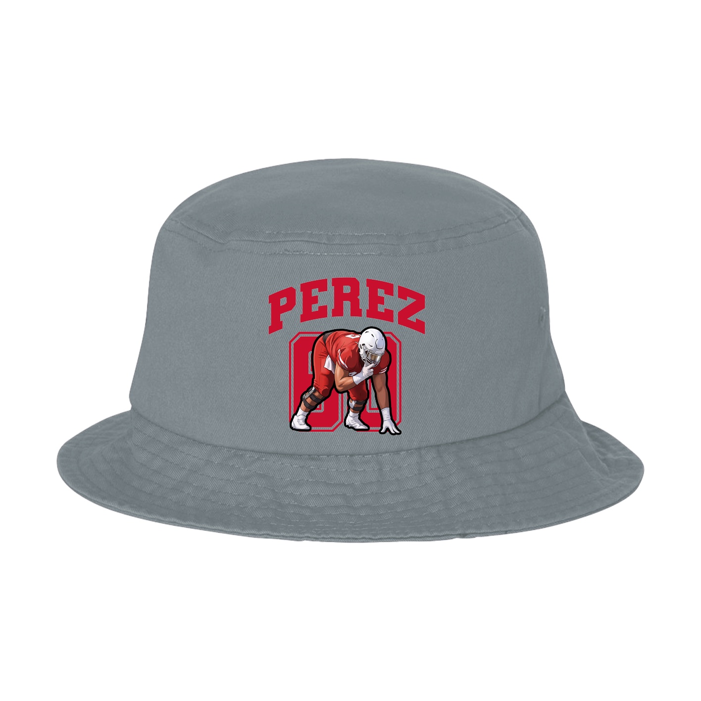 Bucket Cap — Number in Grey