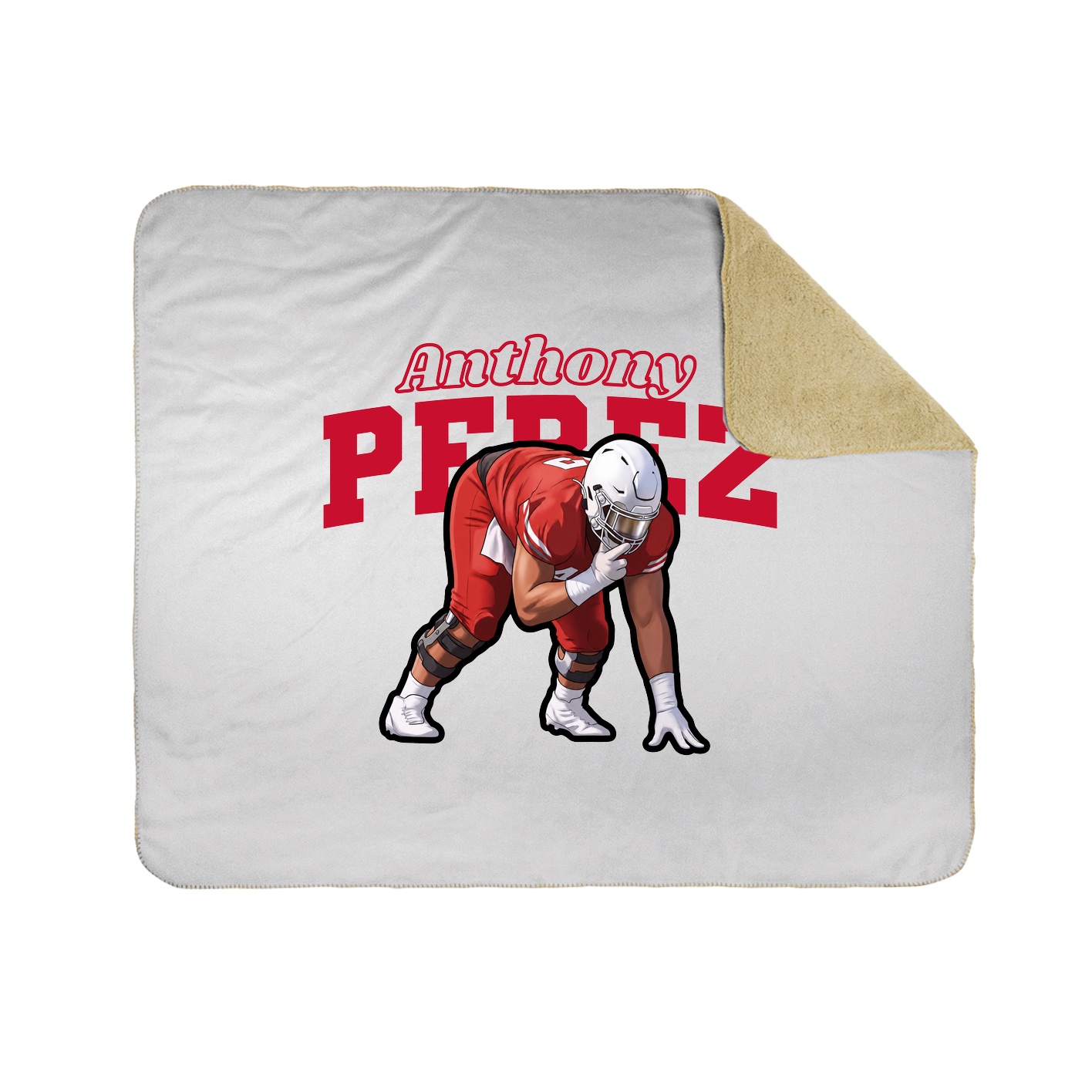 Throw Blanket — Name Arch in White
