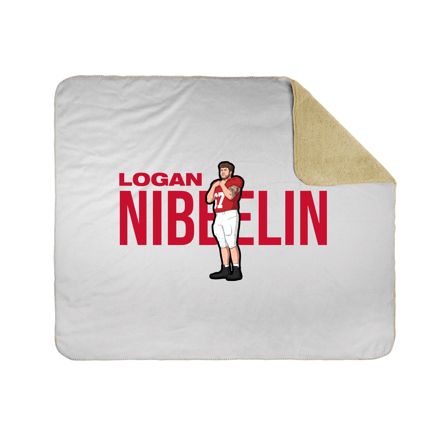 Throw Blanket — Player Name in White