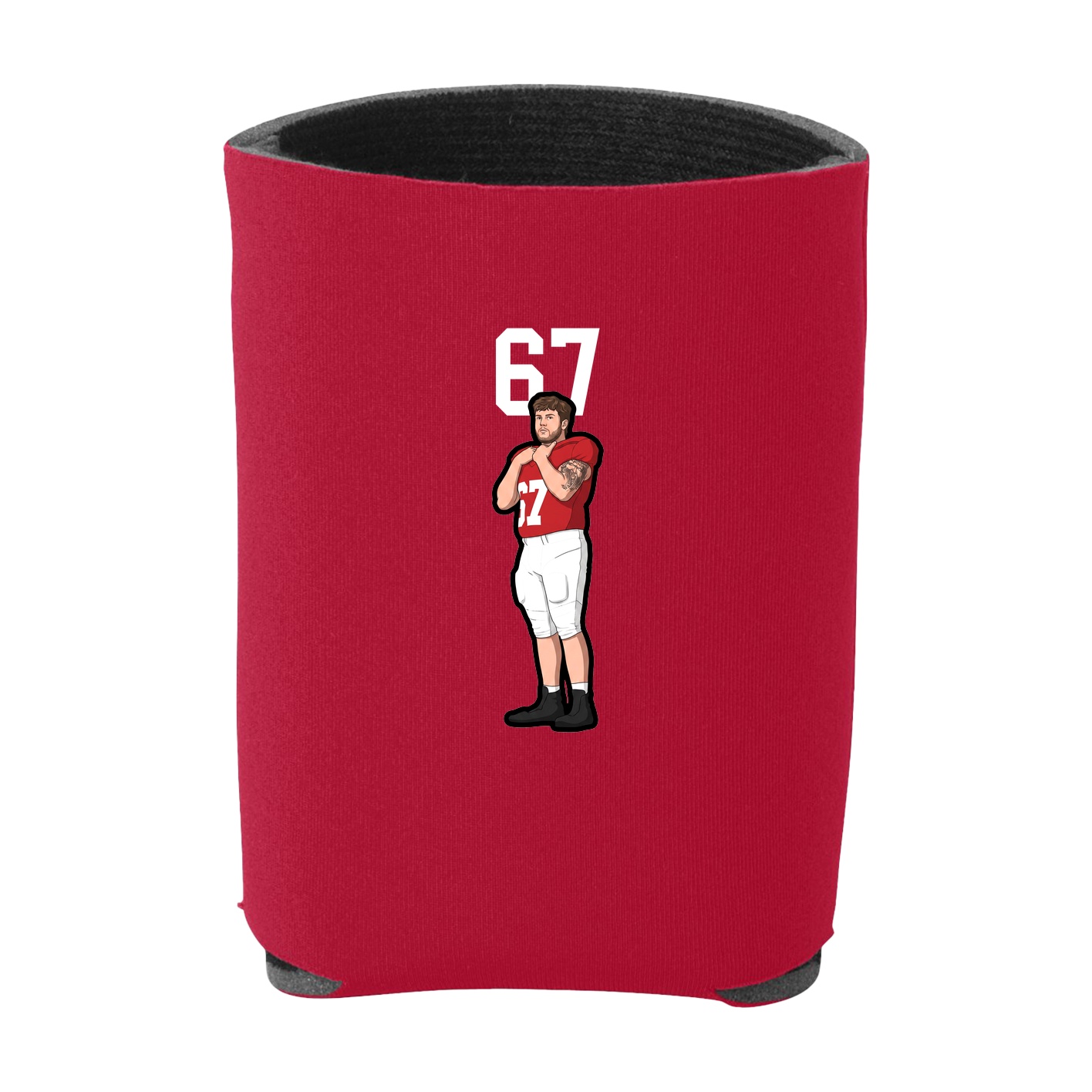Can Holder — Number Top in Red