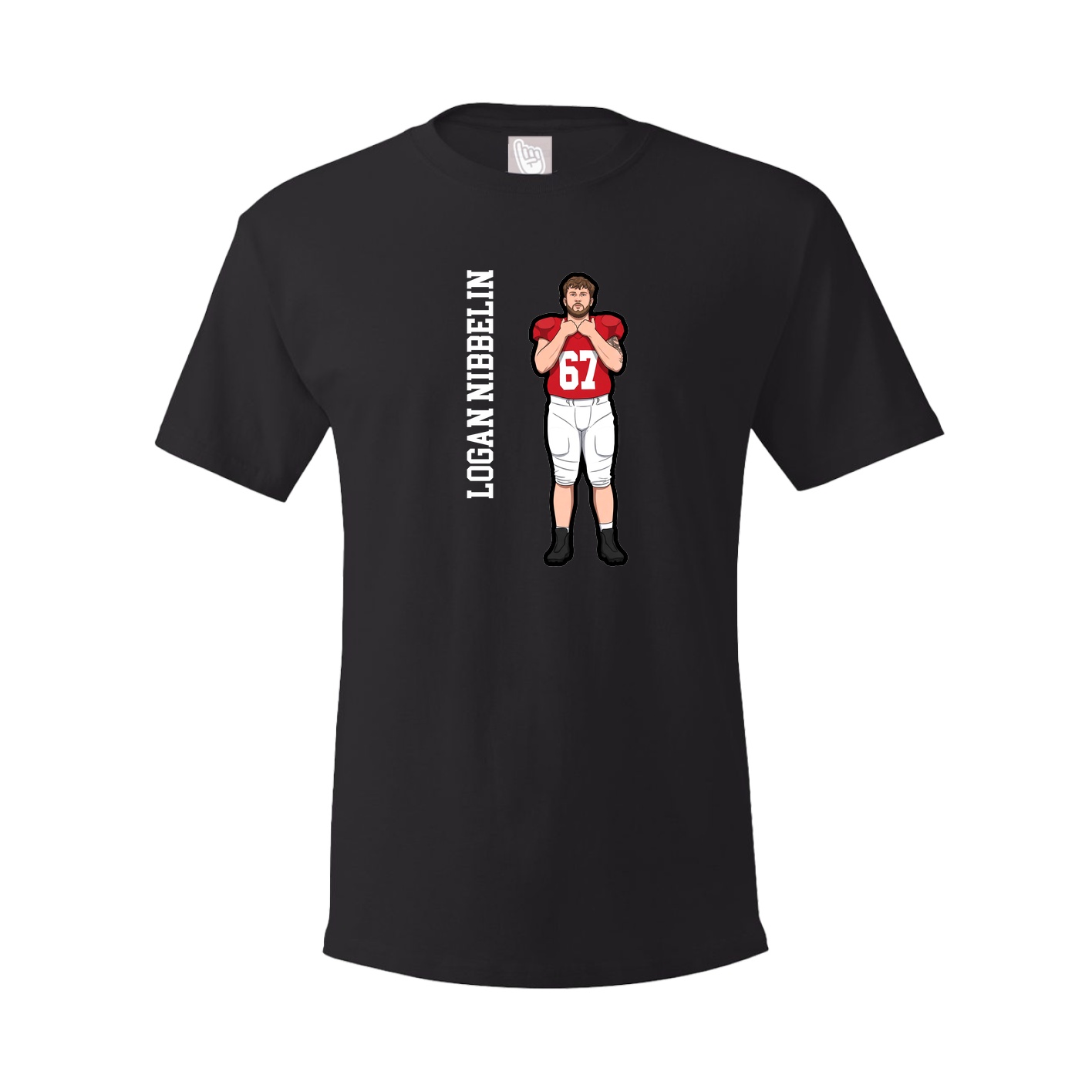 Youth Tee — Name Vertical in Black
