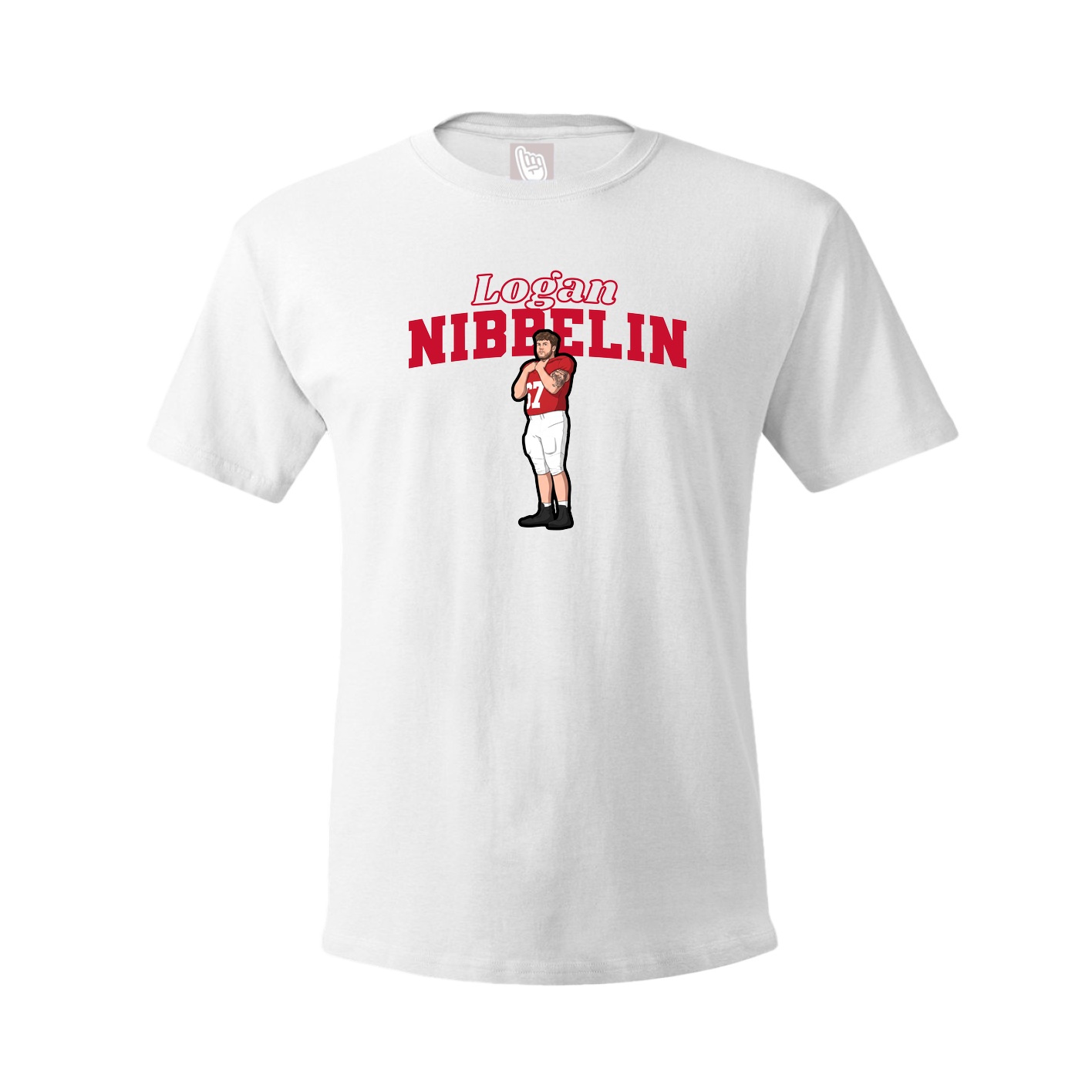 Youth Tee — Name Arch in White