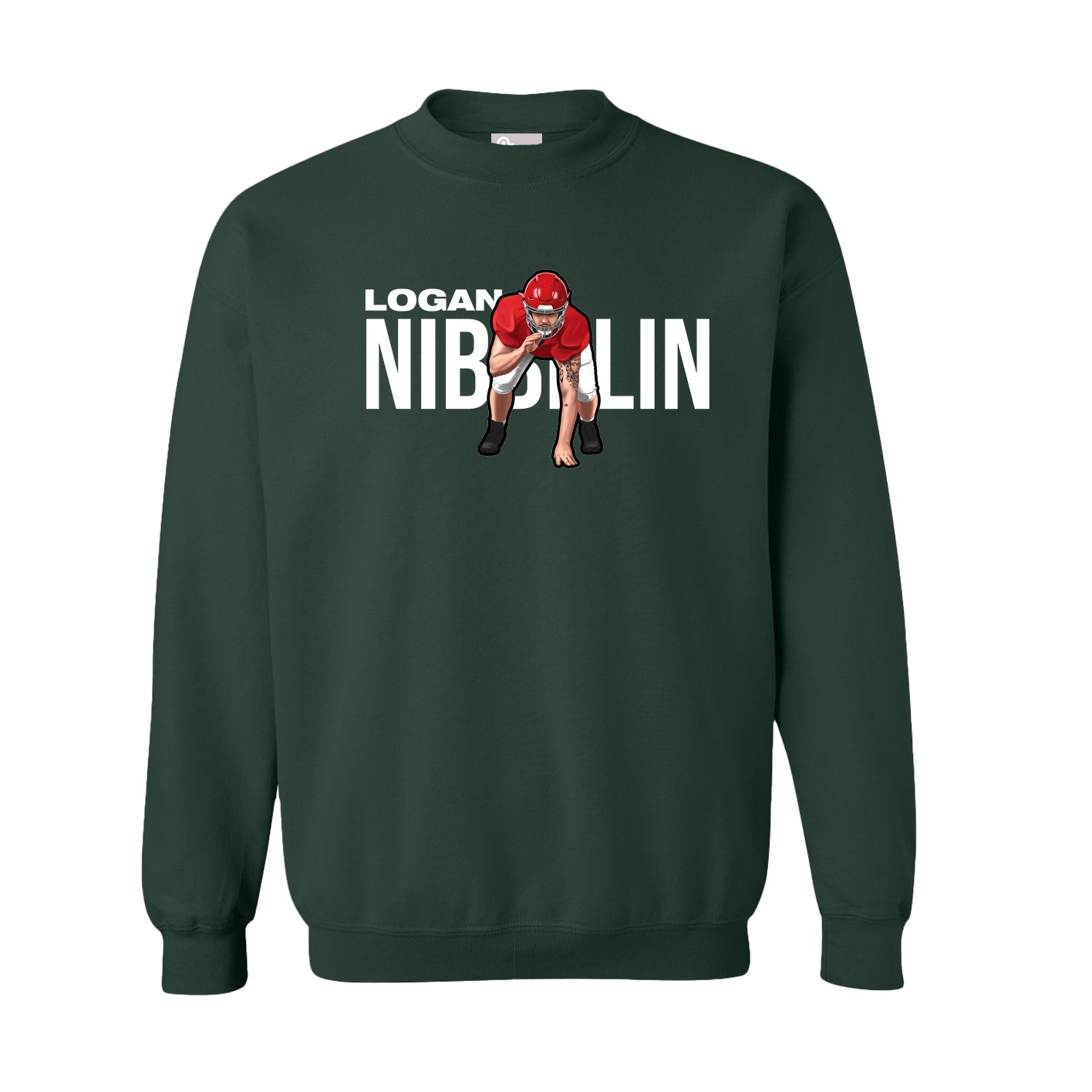 Fleece Crew — Player Name in Green