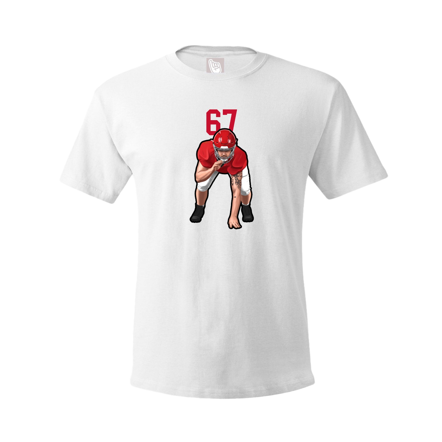 Youth Tee — Number Top in White