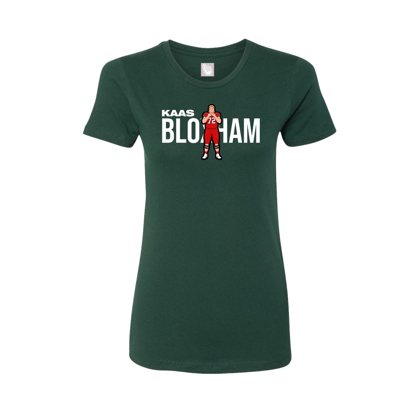 Fitted Women's Tee — Player Name in Green