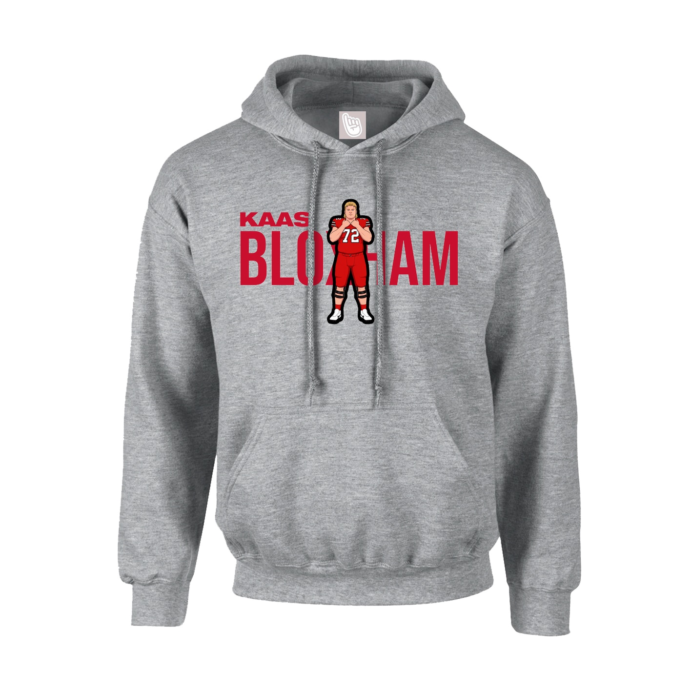 Youth Hoodie — Player Name in Grey