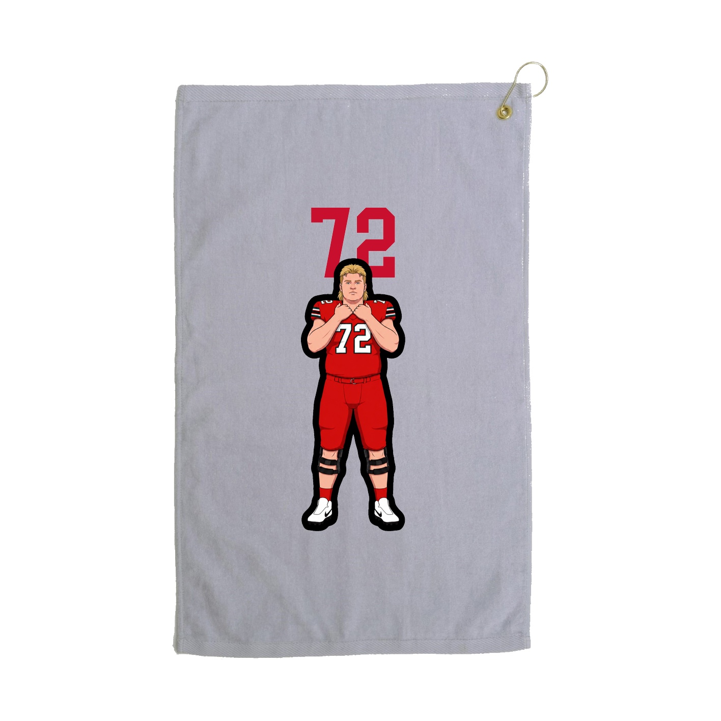 Golf Towel — Number Top in Grey