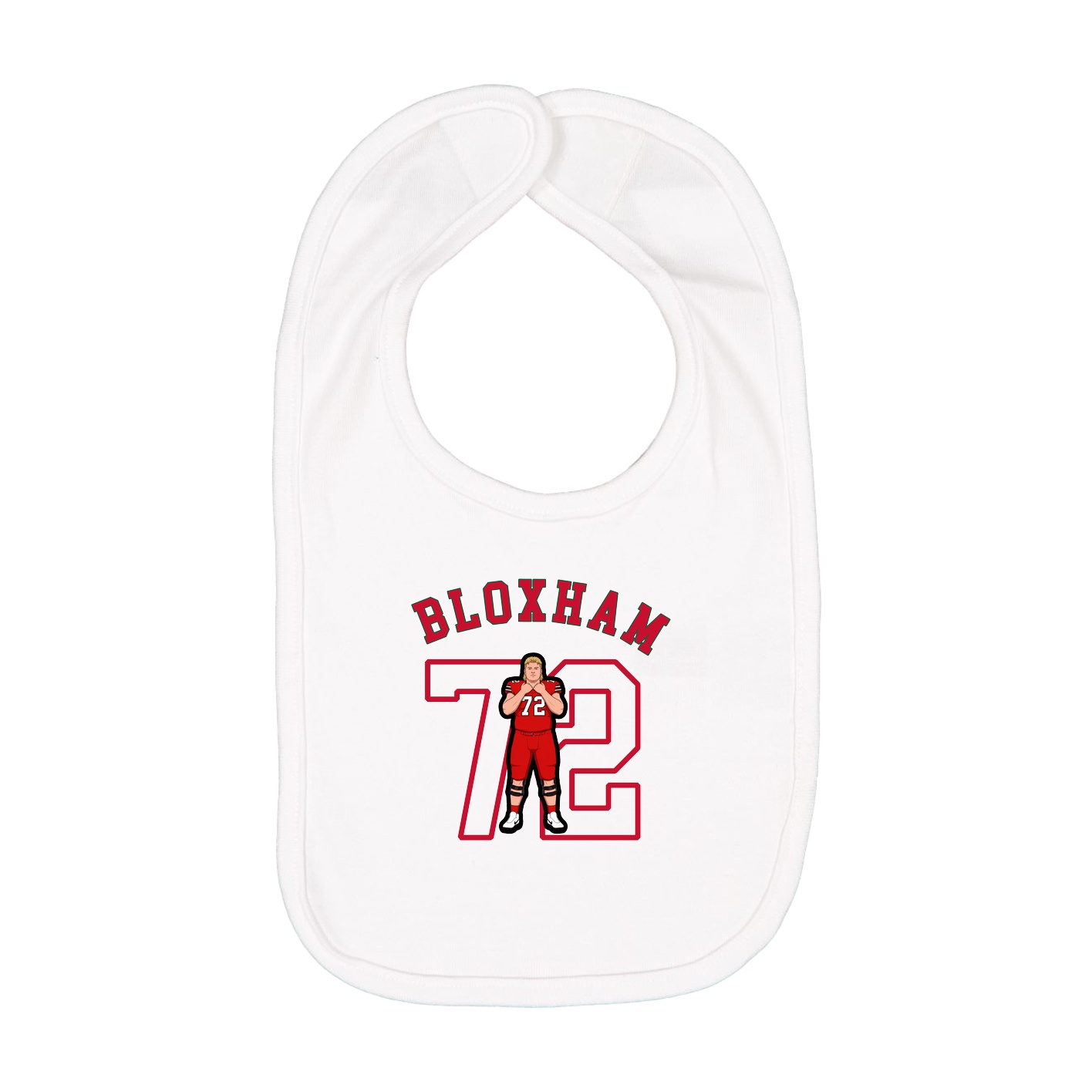 Infant Bib — Shirsey Arch in White