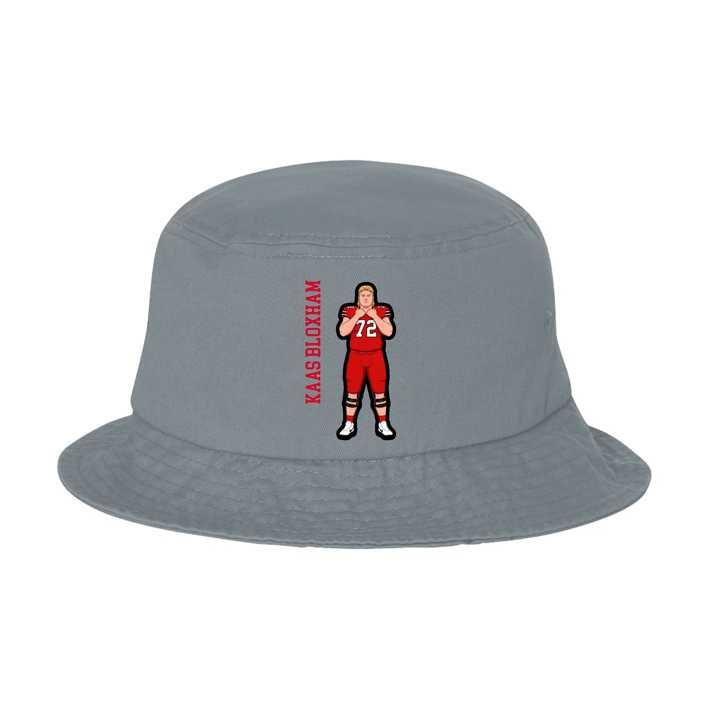 Bucket Cap — Name Vertical in Grey
