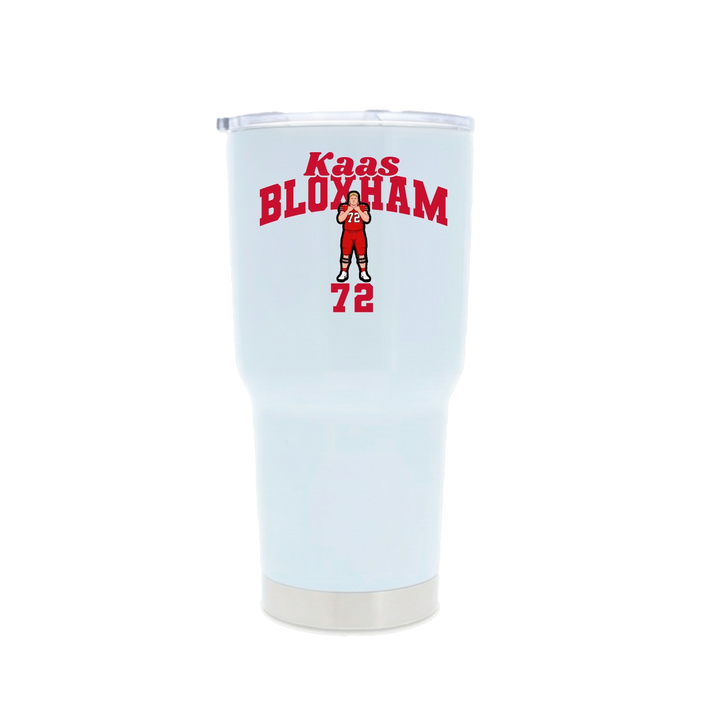 30oz Stainless Steel Tumbler — Signature Arch in White