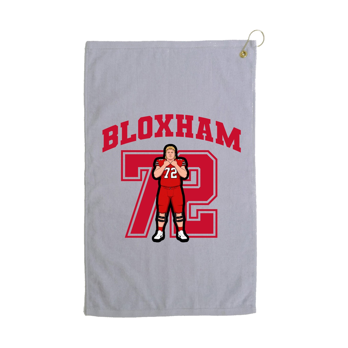 Golf Towel — Number in Grey