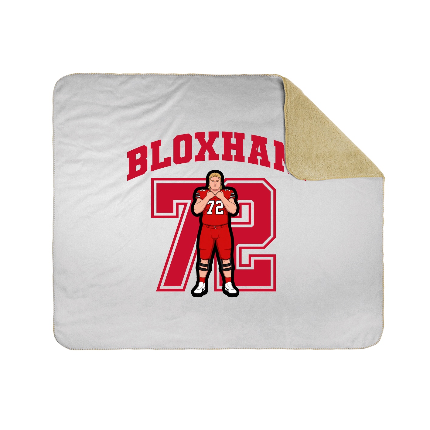 Throw Blanket — Number in White