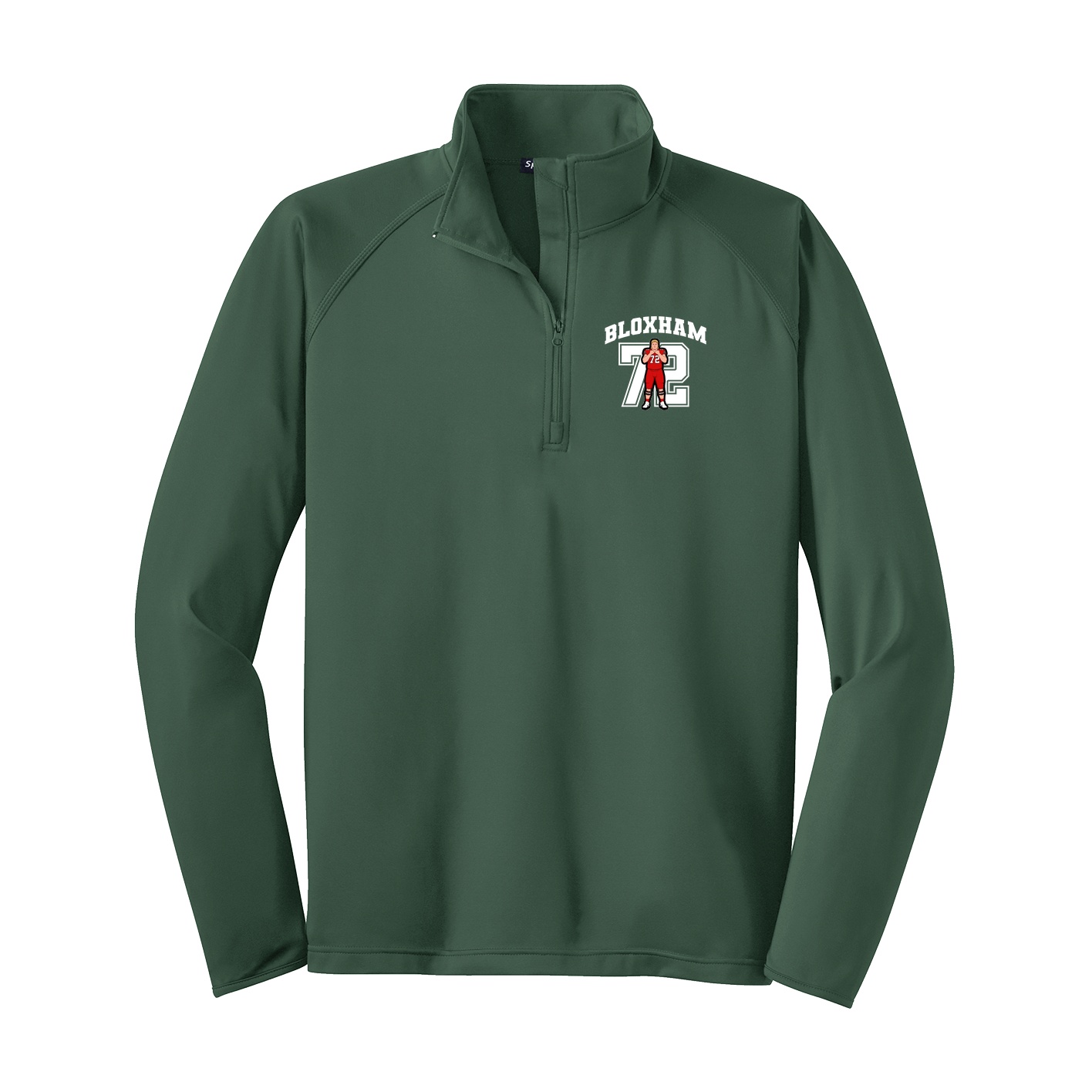 Q-Zip Pullover — Number in Green