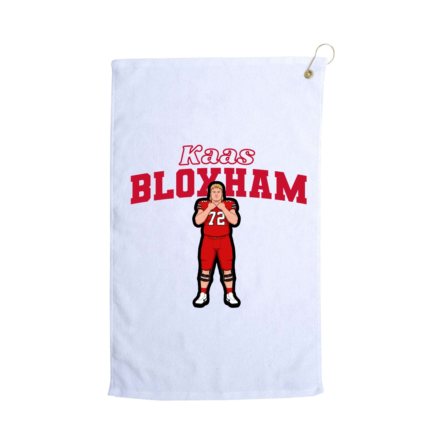 Golf Towel — Name Arch in White