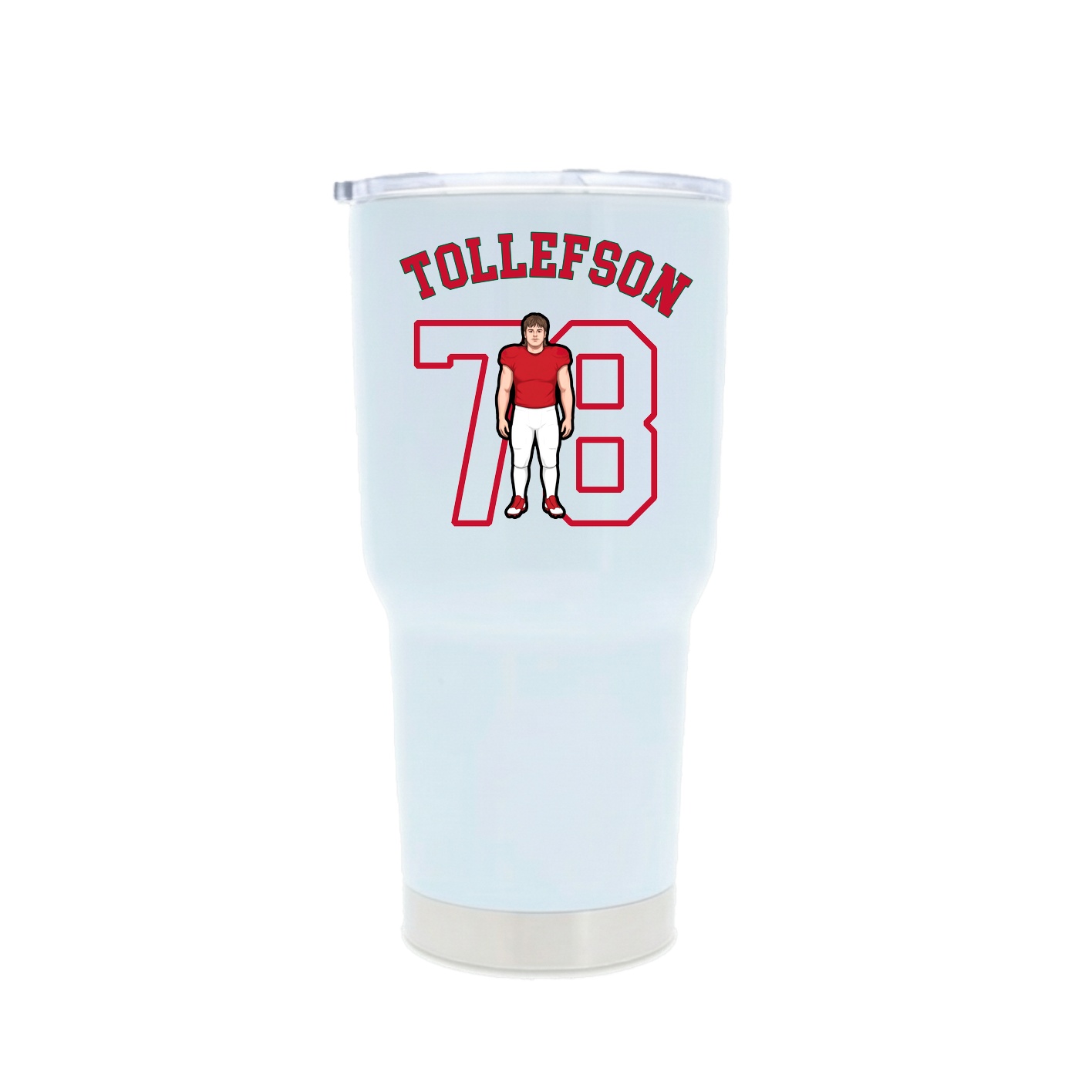 30oz Stainless Steel Tumbler — Shirsey Arch in White