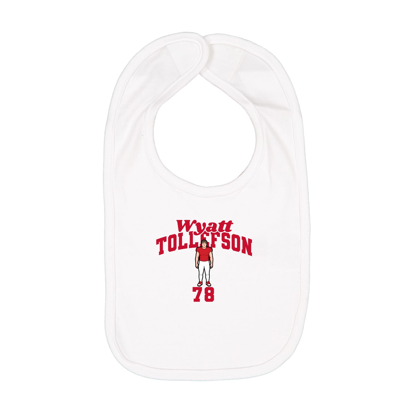 Infant Bib — Signature Arch in White