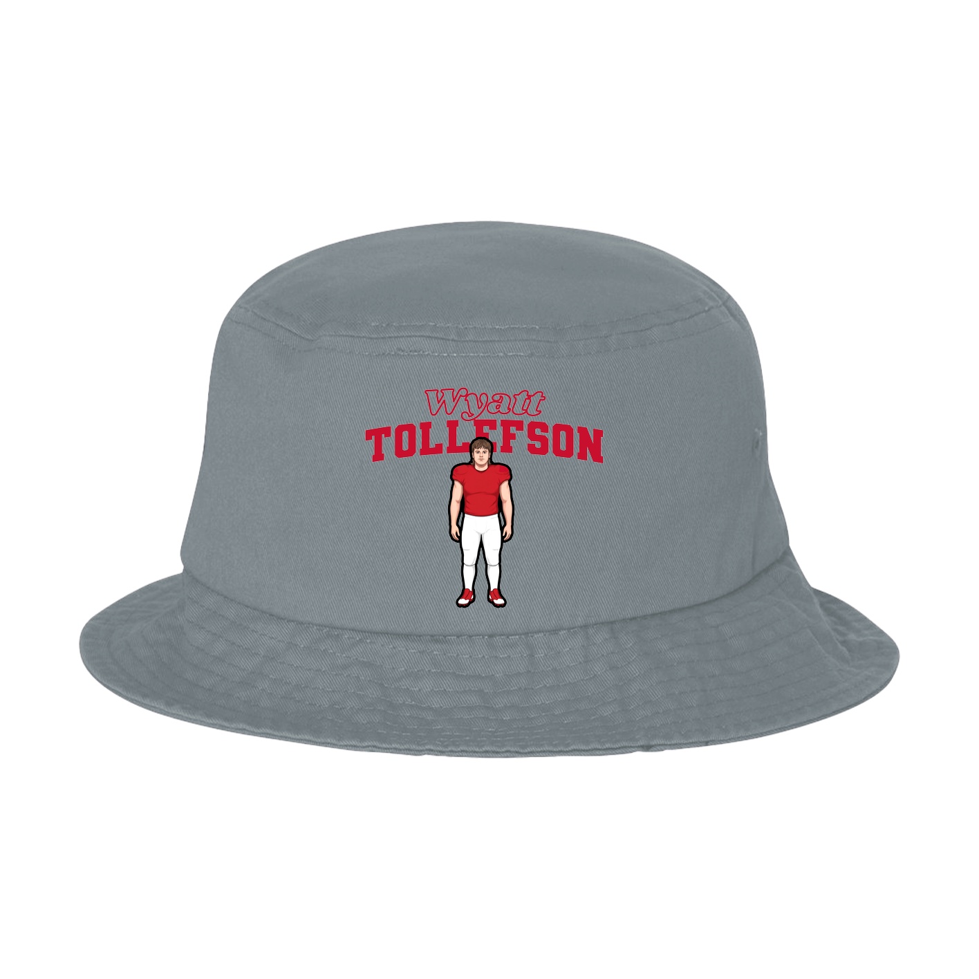 Bucket Cap — Name Arch in Grey