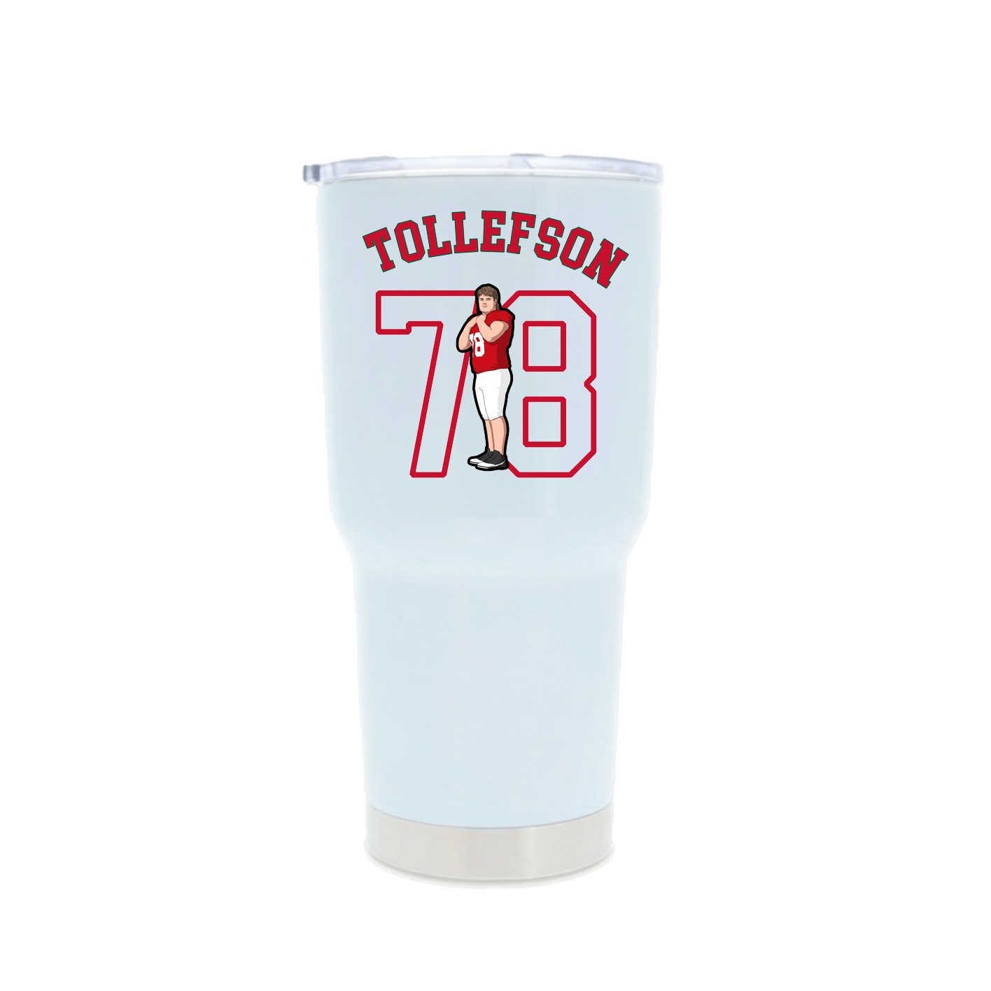 30oz Stainless Steel Tumbler — Shirsey Arch in White
