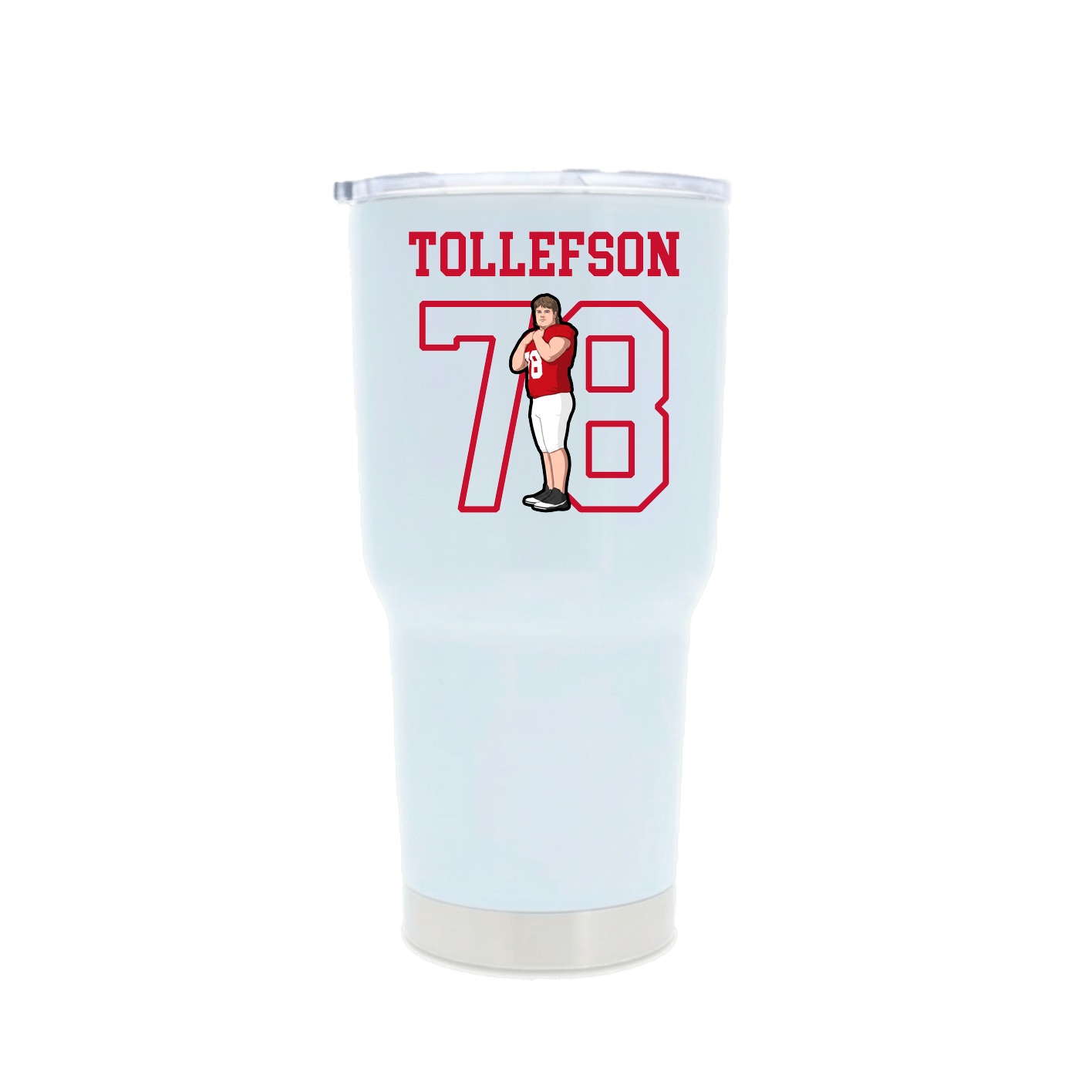 30oz Stainless Steel Tumbler — Shirsey in White