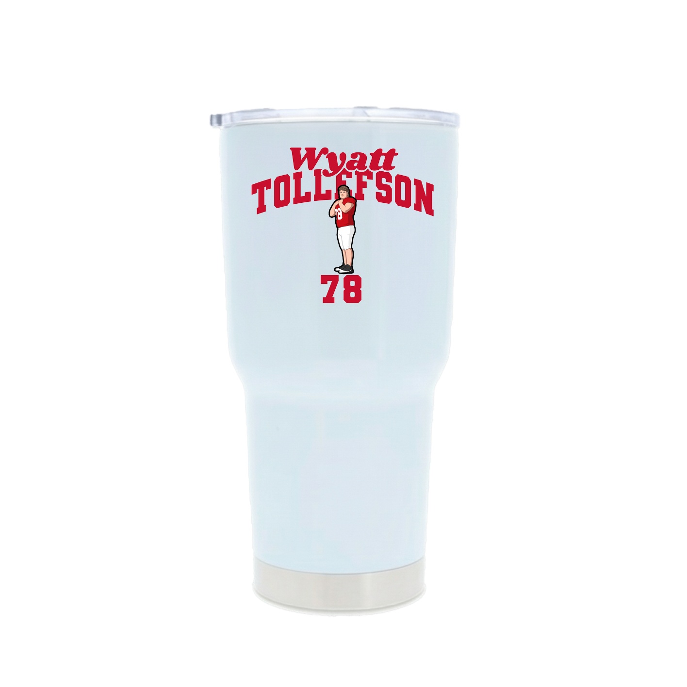 30oz Stainless Steel Tumbler — Signature Arch in White