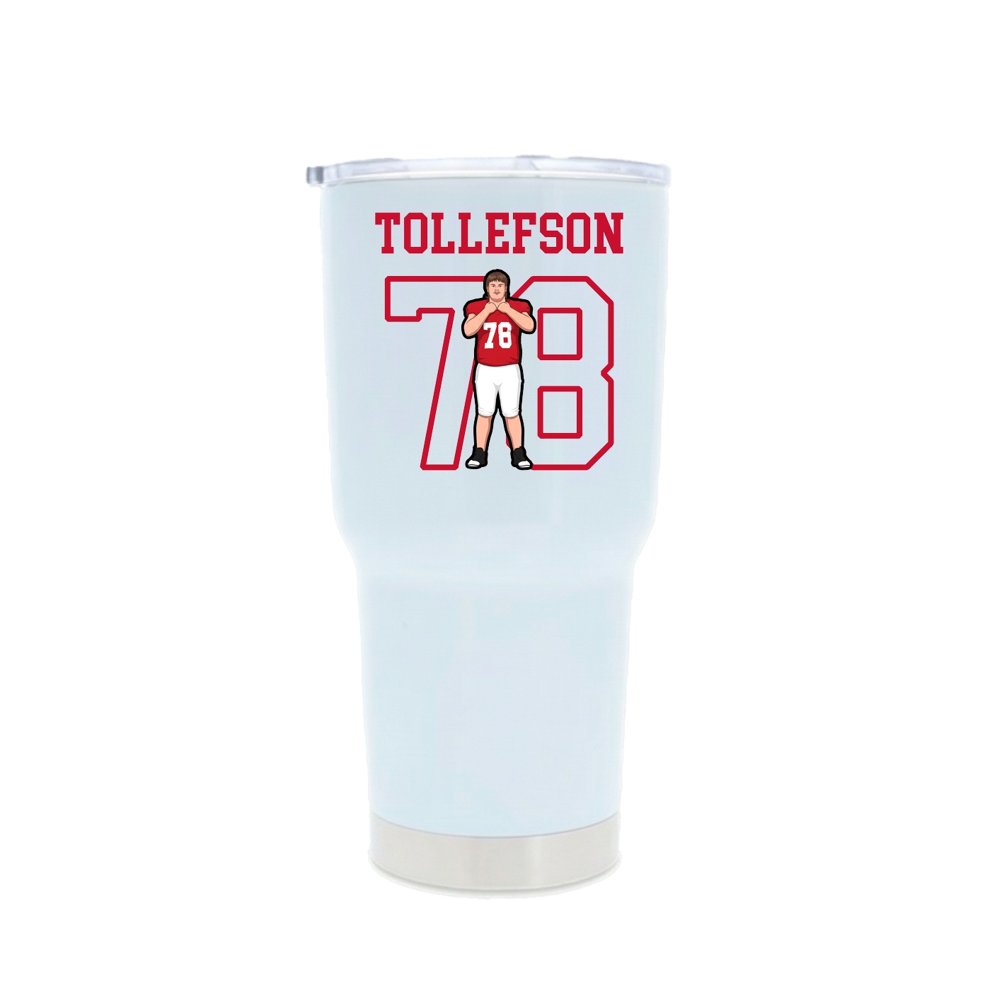30oz Stainless Steel Tumbler — Shirsey in White