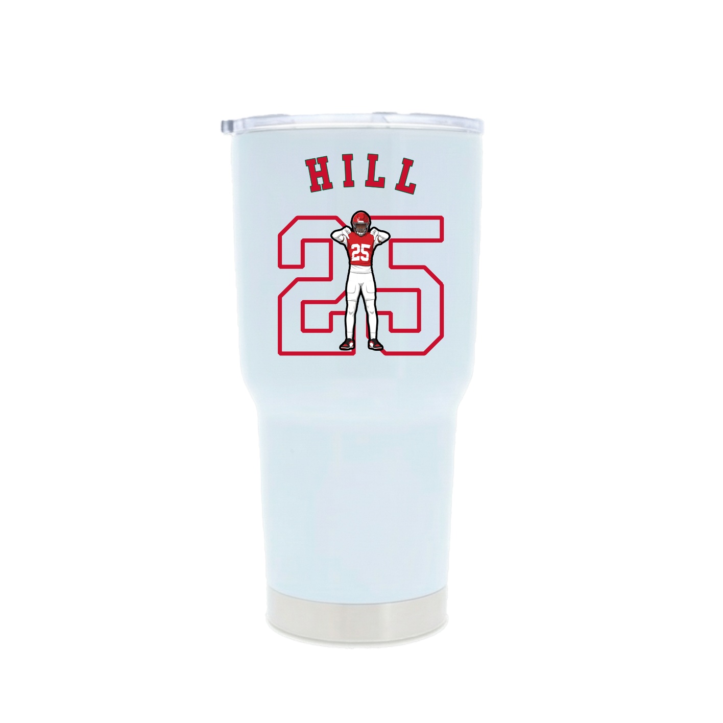 30oz Stainless Steel Tumbler — Shirsey Arch in White