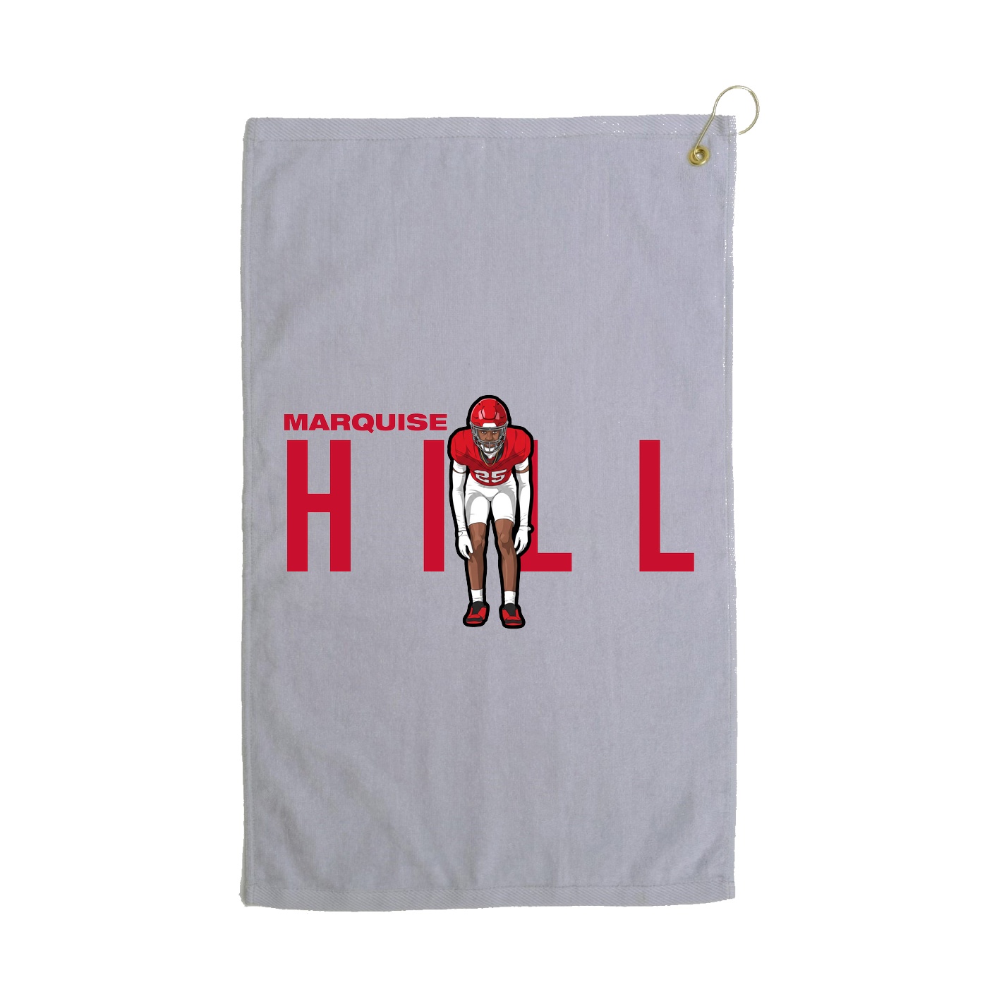 Golf Towel — Player Name in Grey