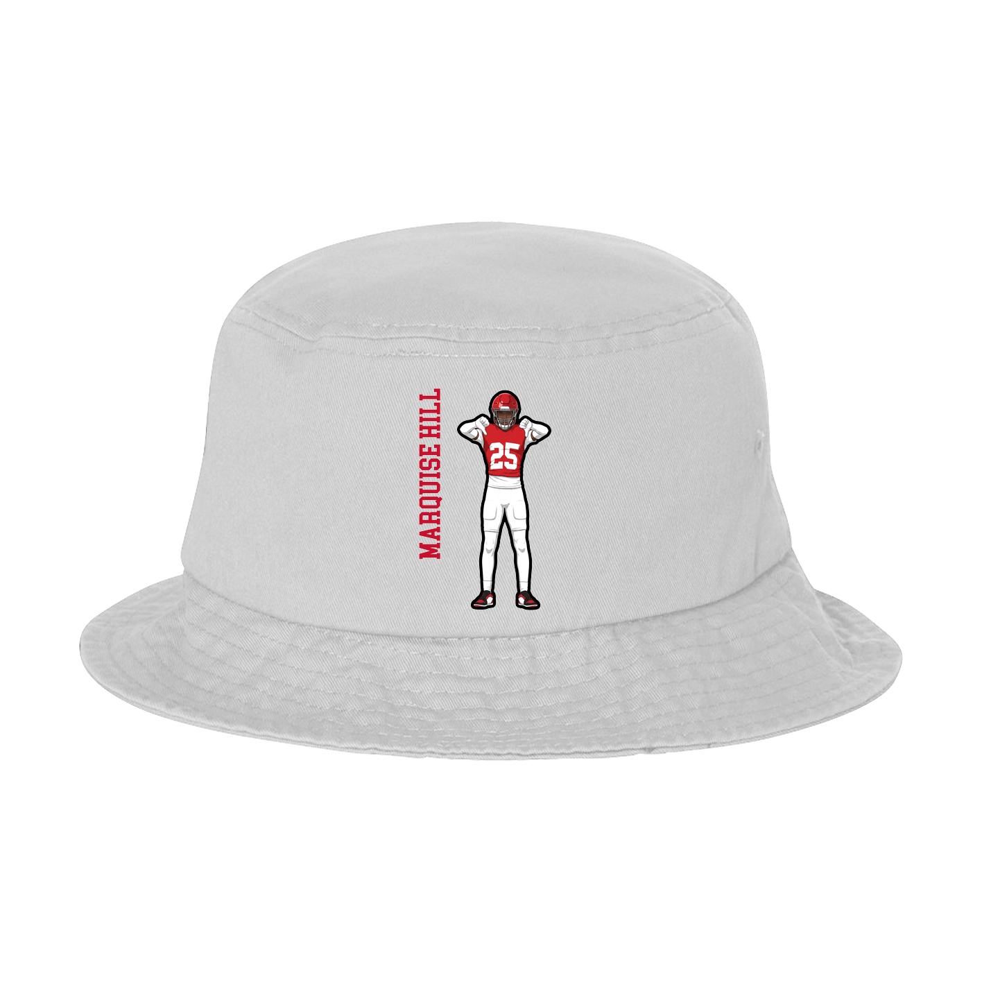 Bucket Cap — Name Vertical in White