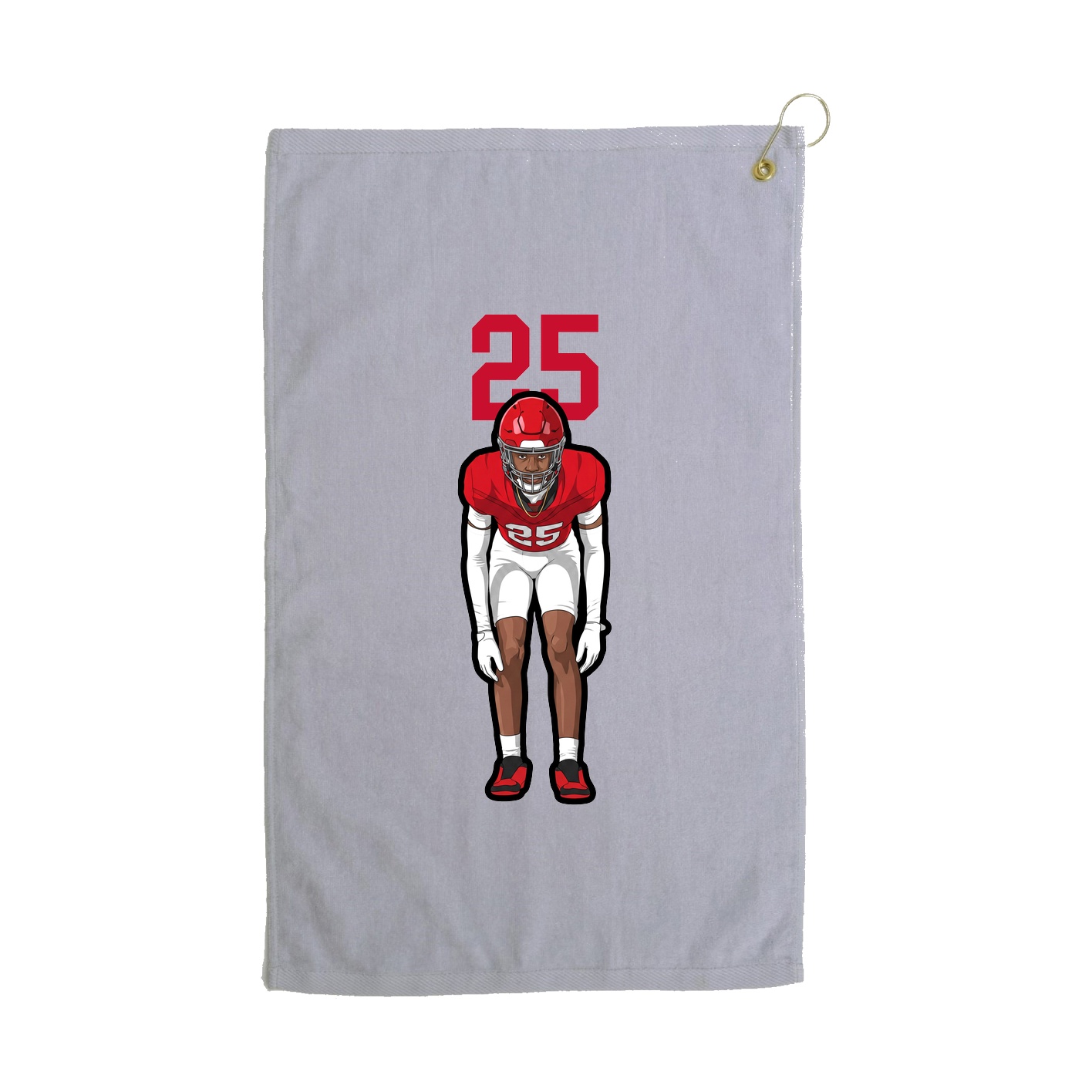 Golf Towel — Number Top in Grey