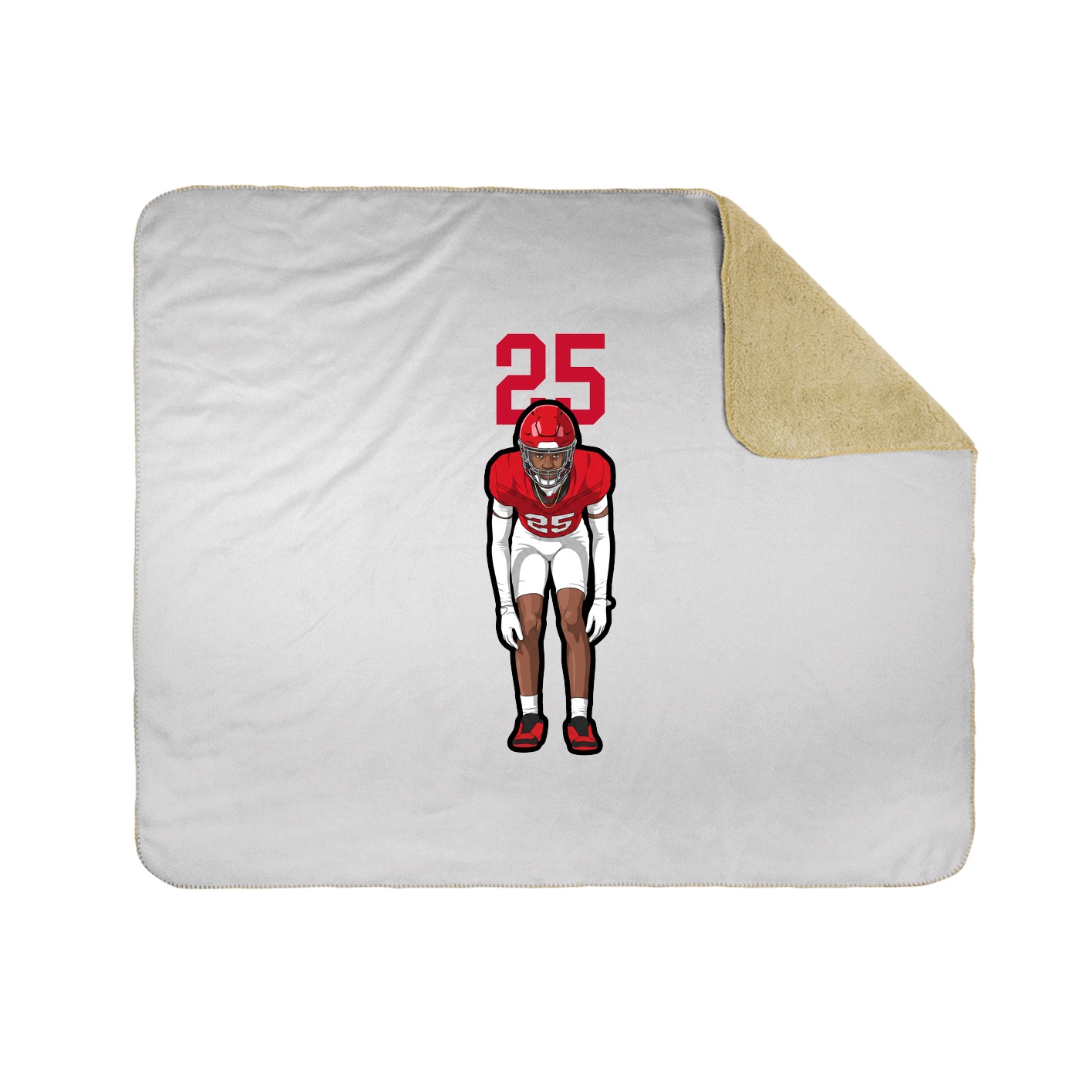 Throw Blanket — Number Top in White