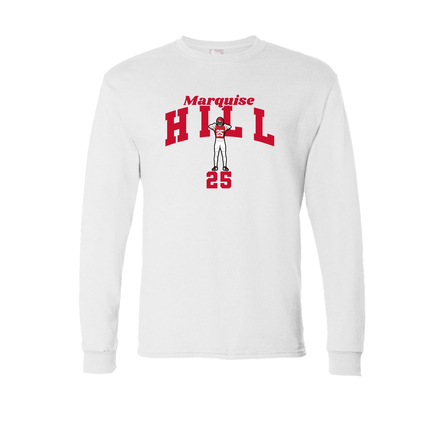 Long Sleeve Tee — Signature Arch in White
