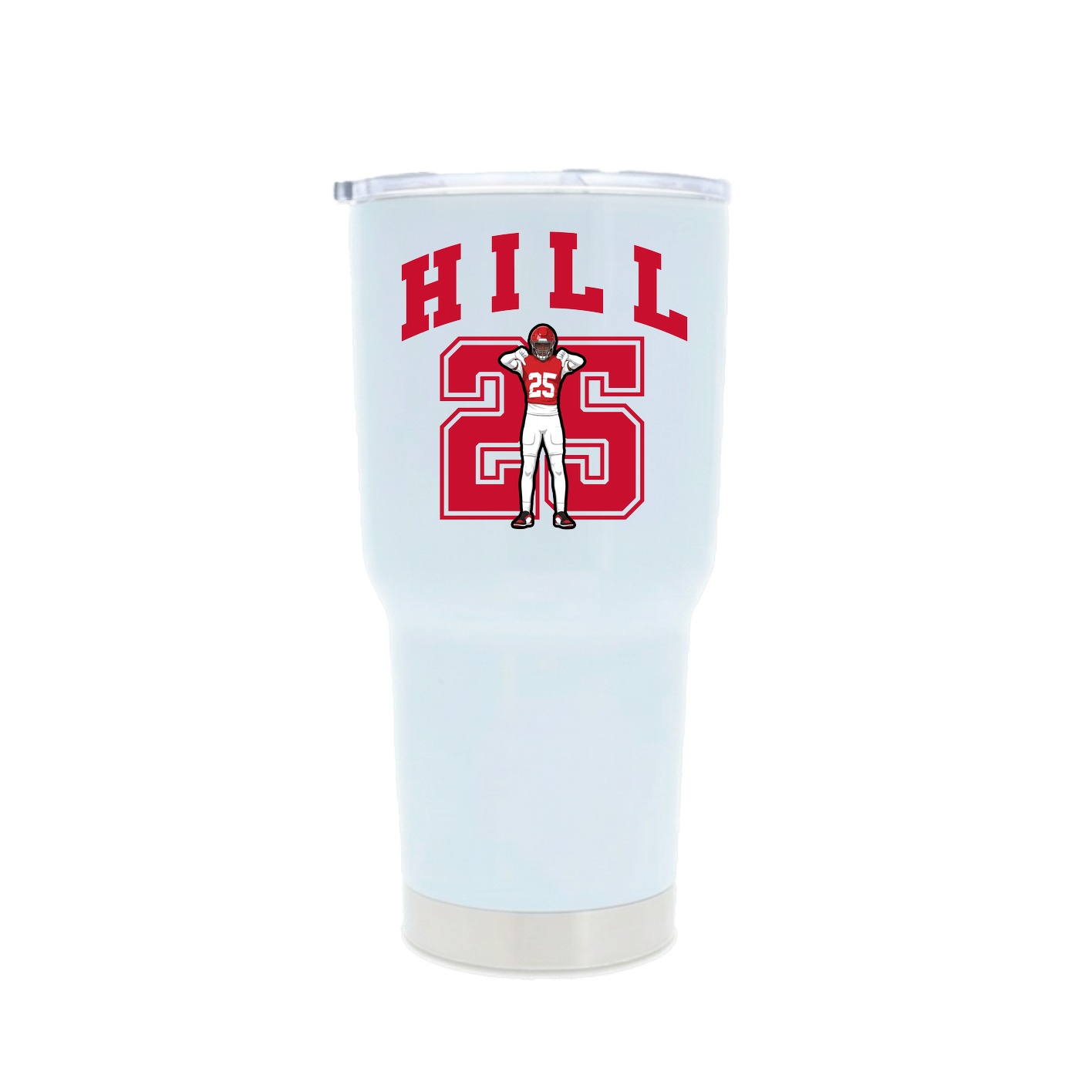 30oz Stainless Steel Tumbler — Number in White