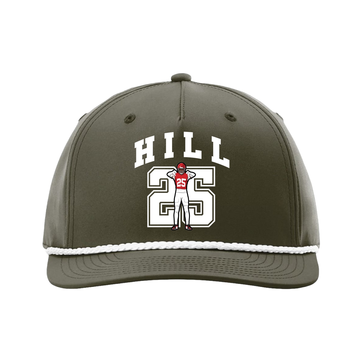 Five-Panel Classic Rope Cap — Number in Green