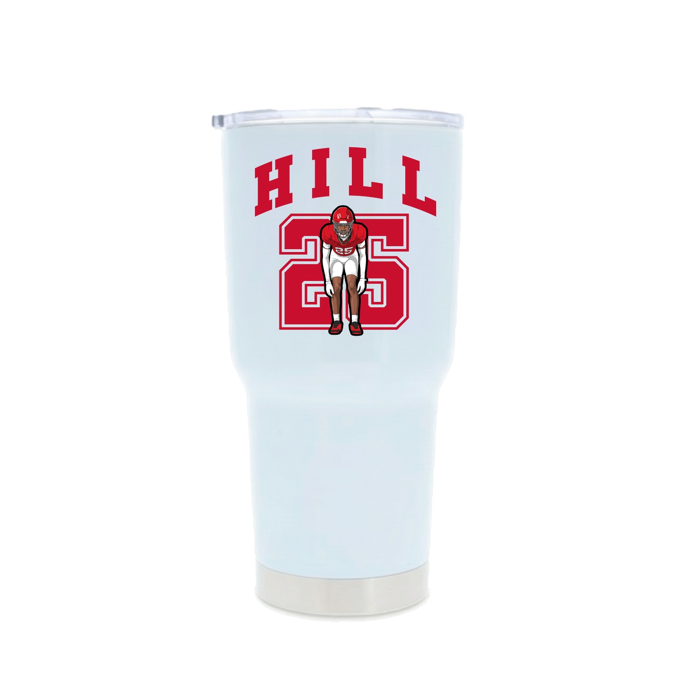 30oz Stainless Steel Tumbler — Number in White