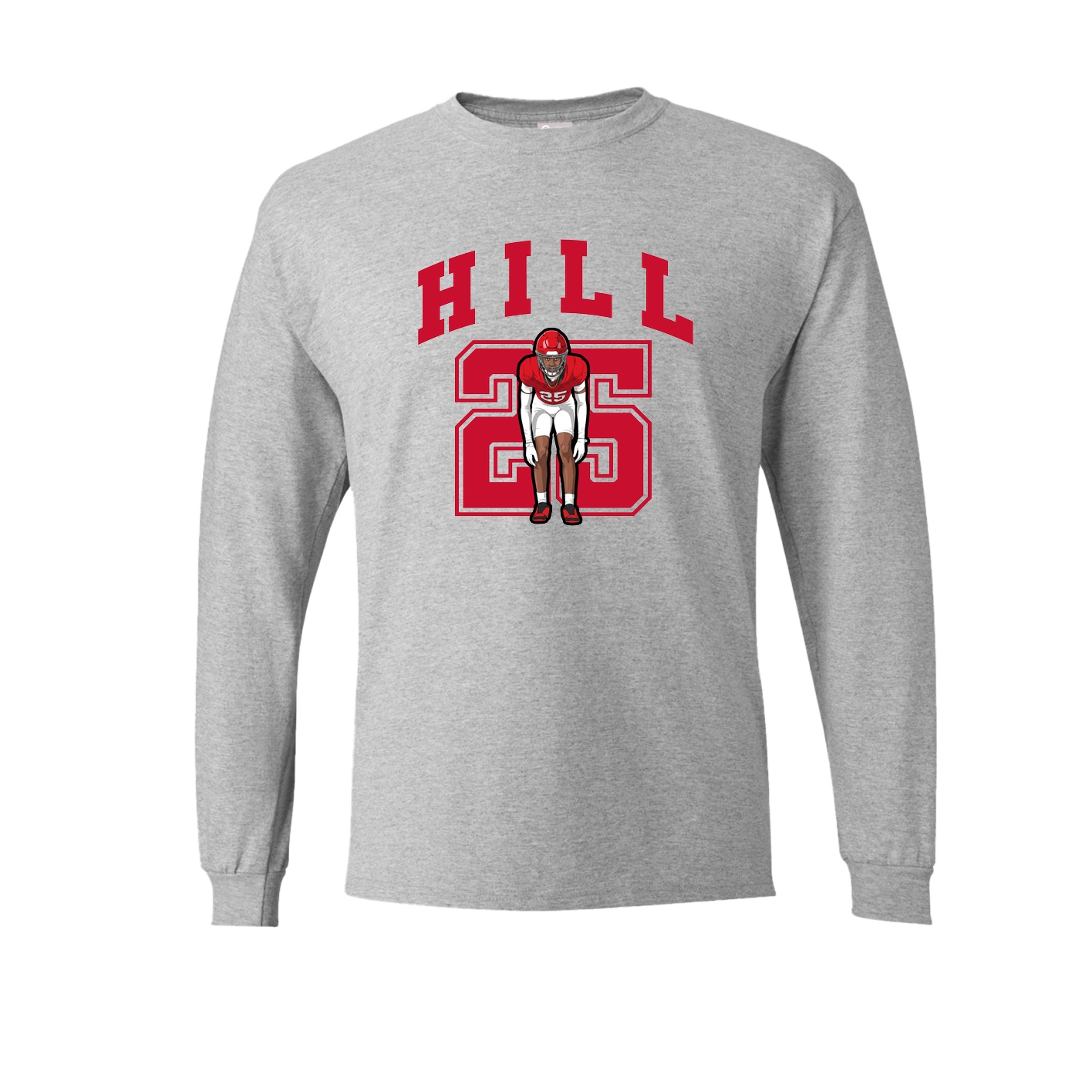 Long Sleeve Tee — Number in Grey