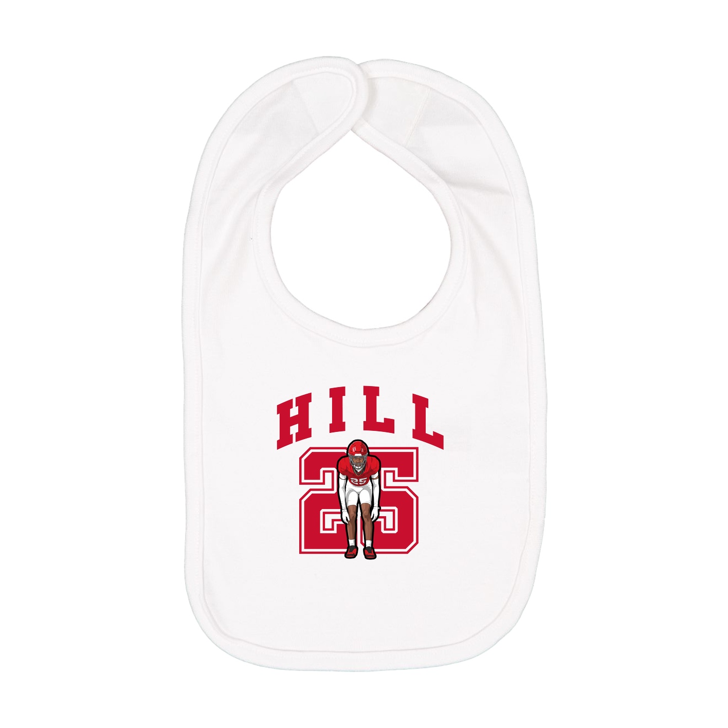 Infant Bib — Number in White
