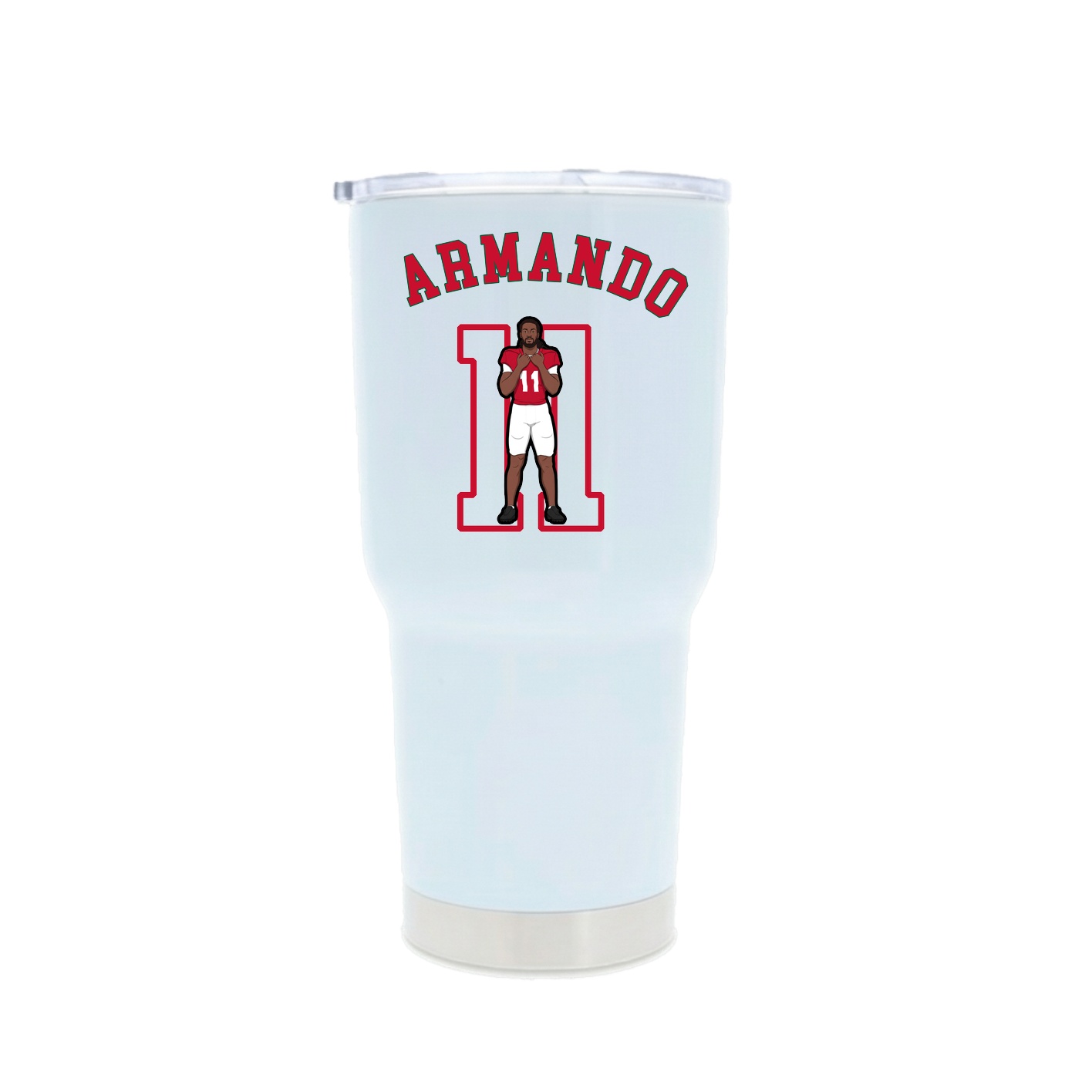 30oz Stainless Steel Tumbler — Shirsey Arch in White