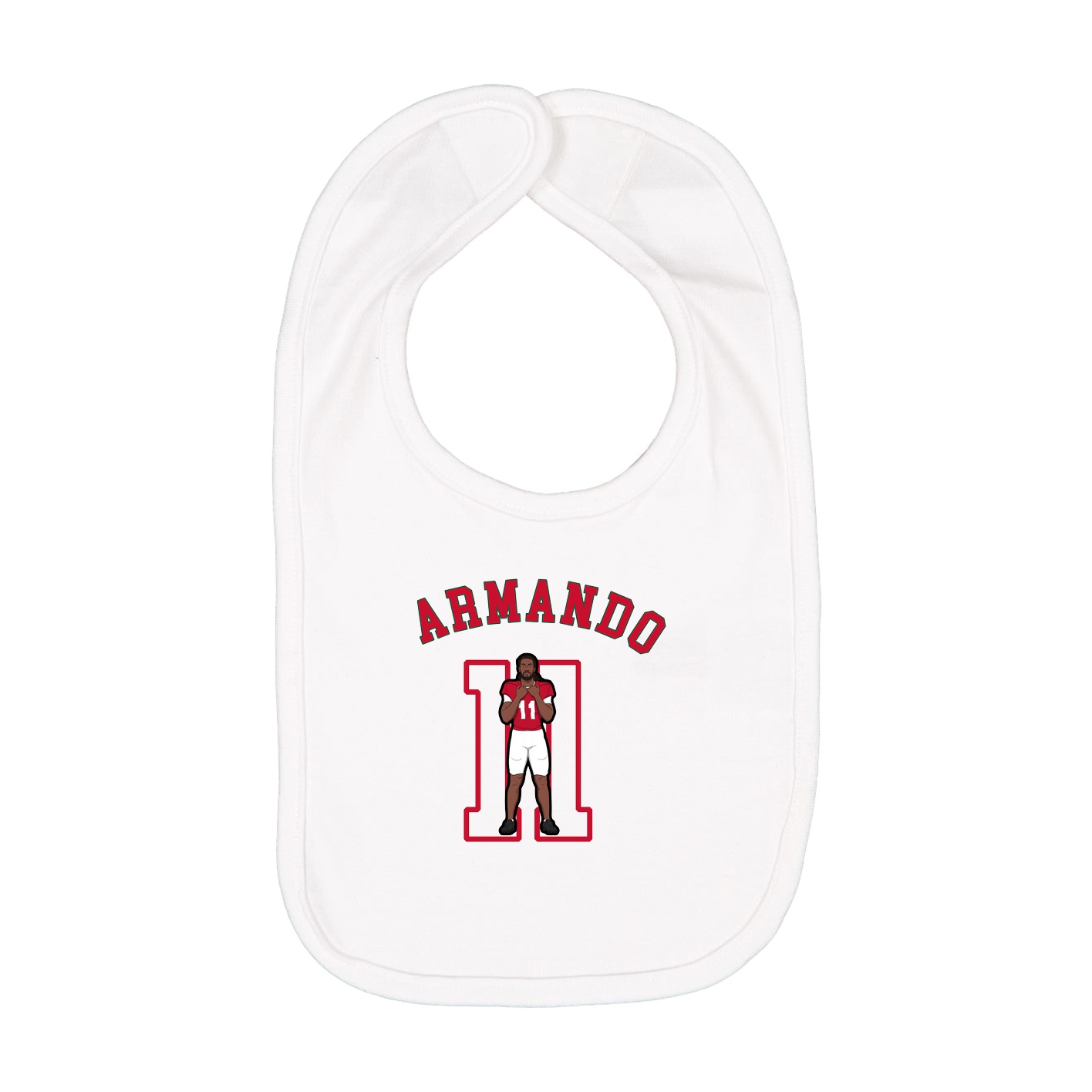 Infant Bib — Shirsey Arch in White