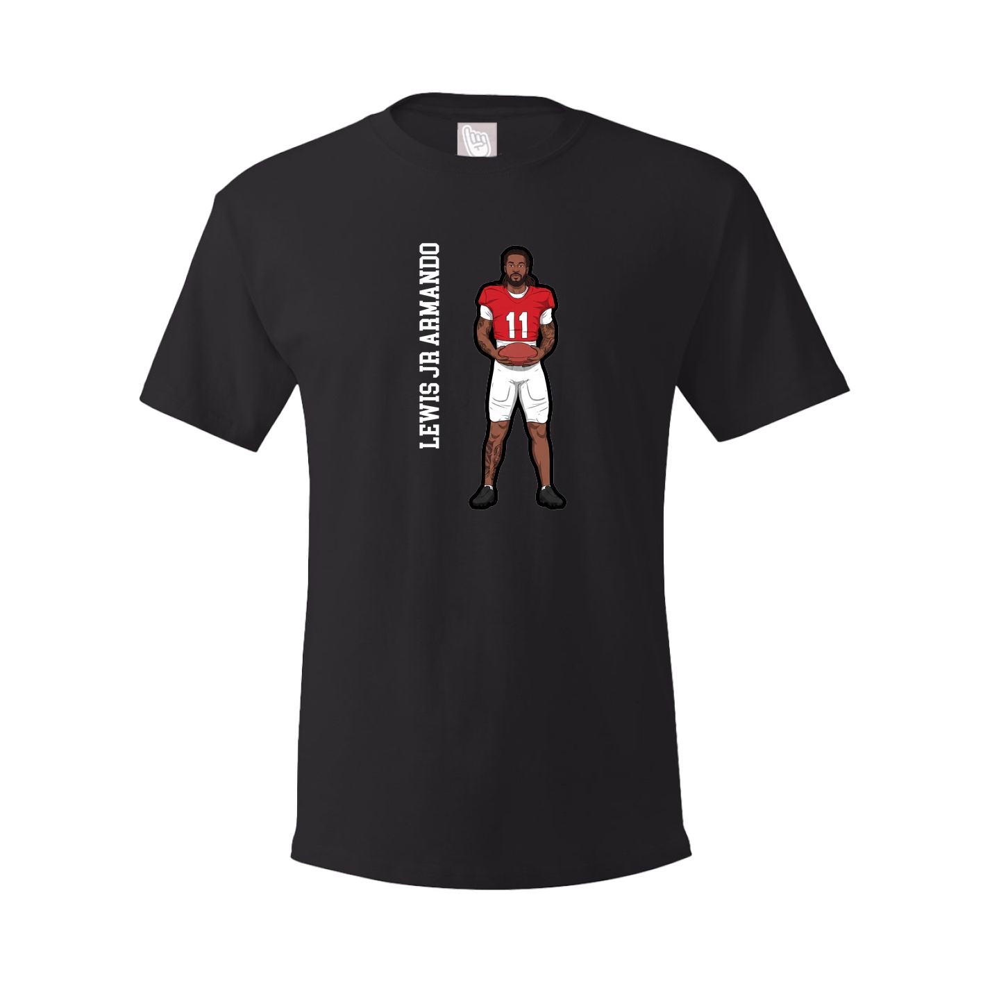 Tee — Name Vertical in Black