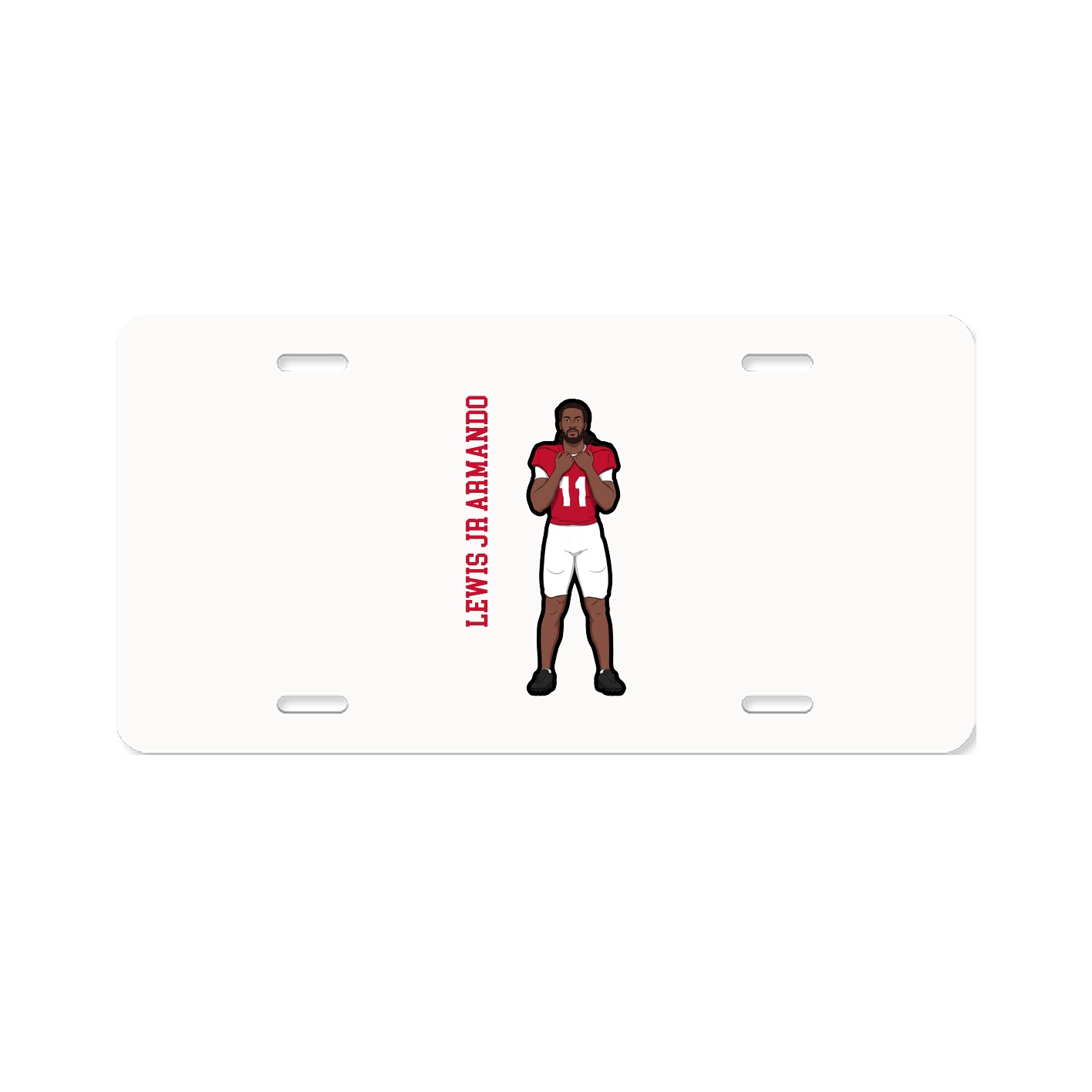 License Plate — Name Vertical in Classic