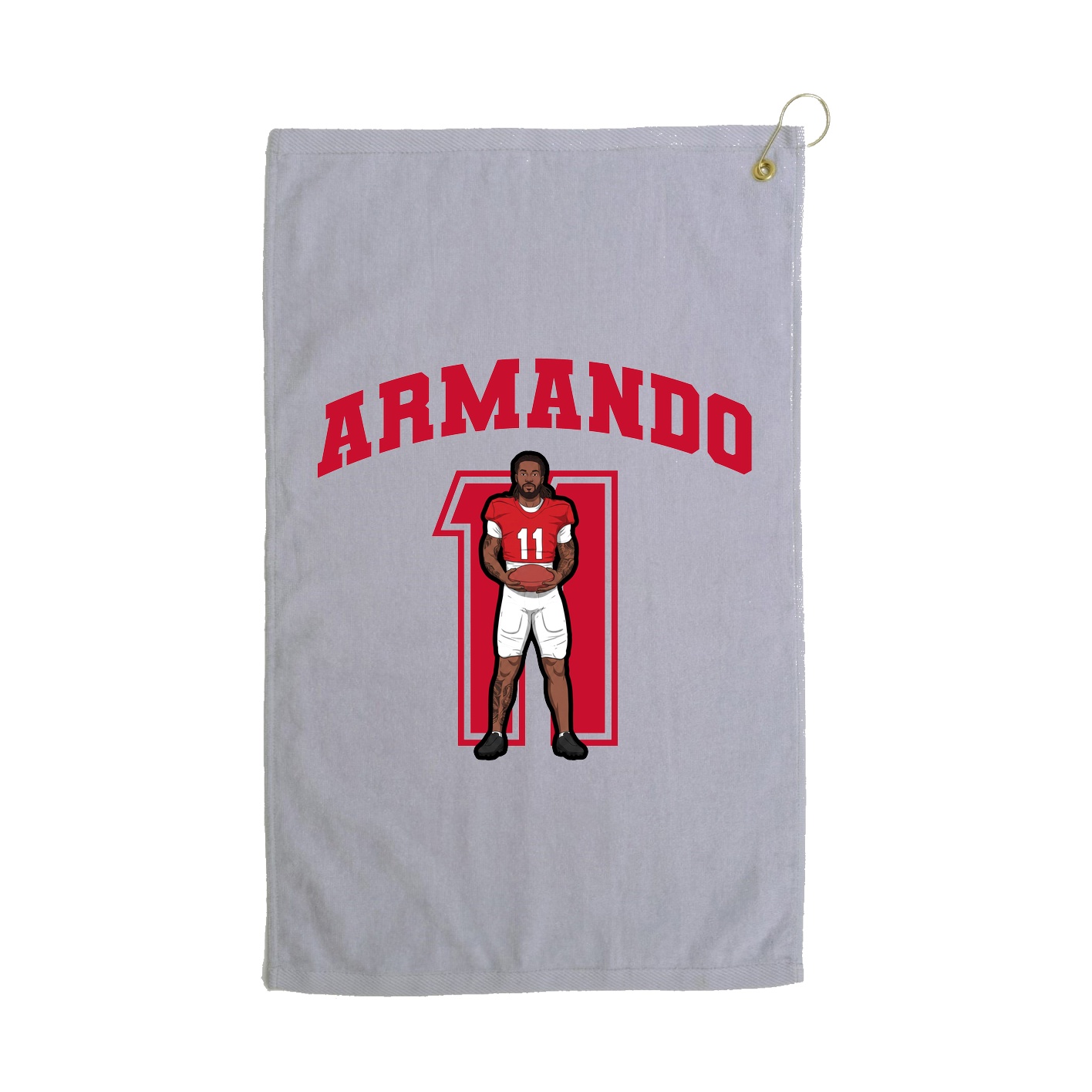 Golf Towel — Number in Grey