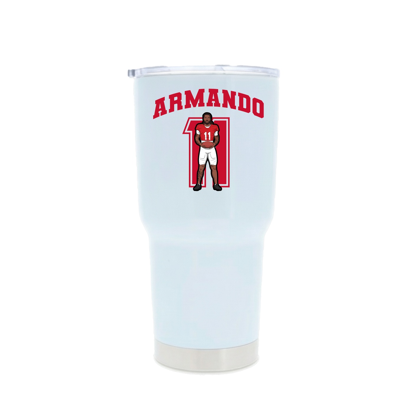 30oz Stainless Steel Tumbler — Number in White