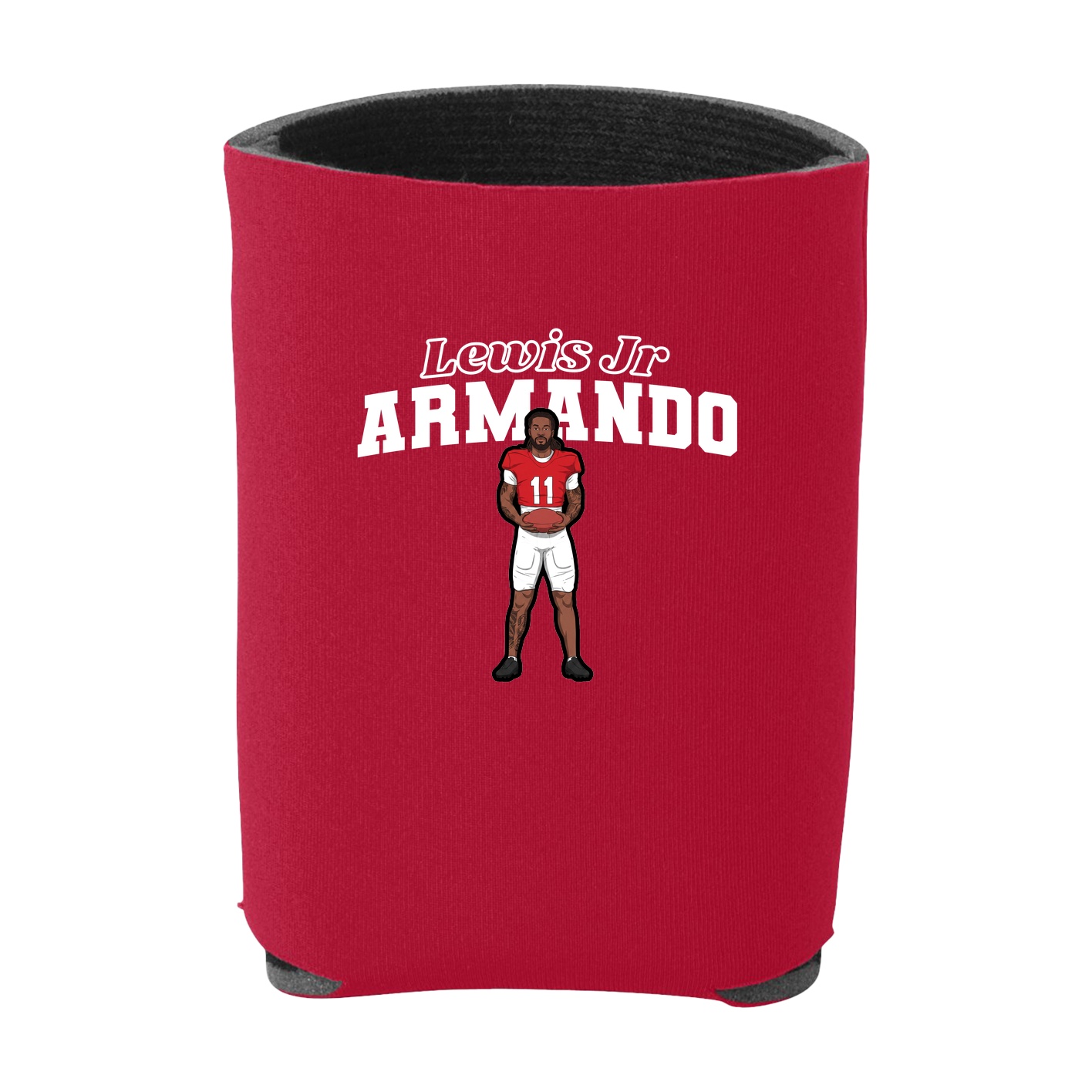 Can Holder — Name Arch in Red