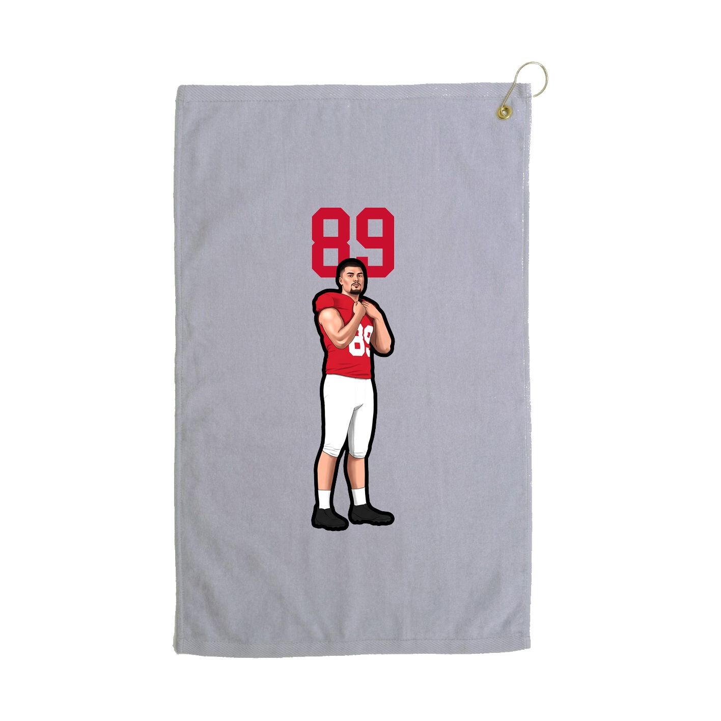 Golf Towel — Number Top in Grey