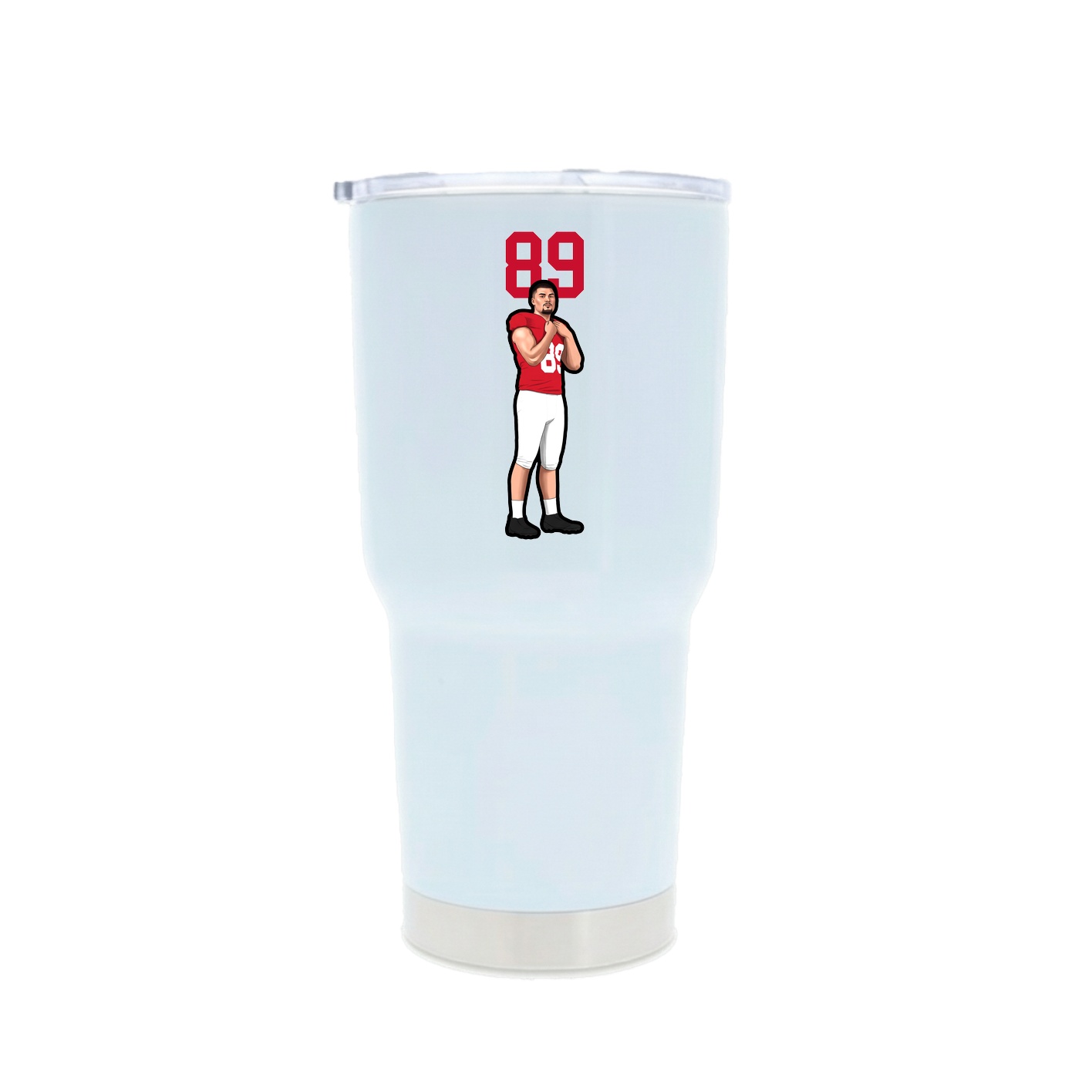 30oz Stainless Steel Tumbler — Number Top in White