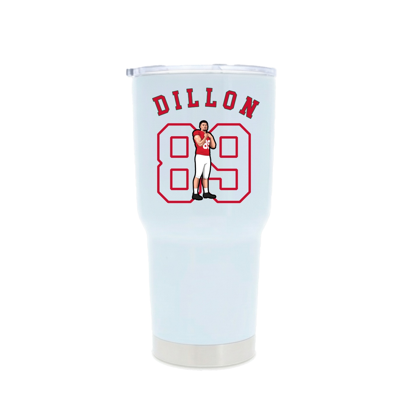 30oz Stainless Steel Tumbler — Shirsey Arch in White