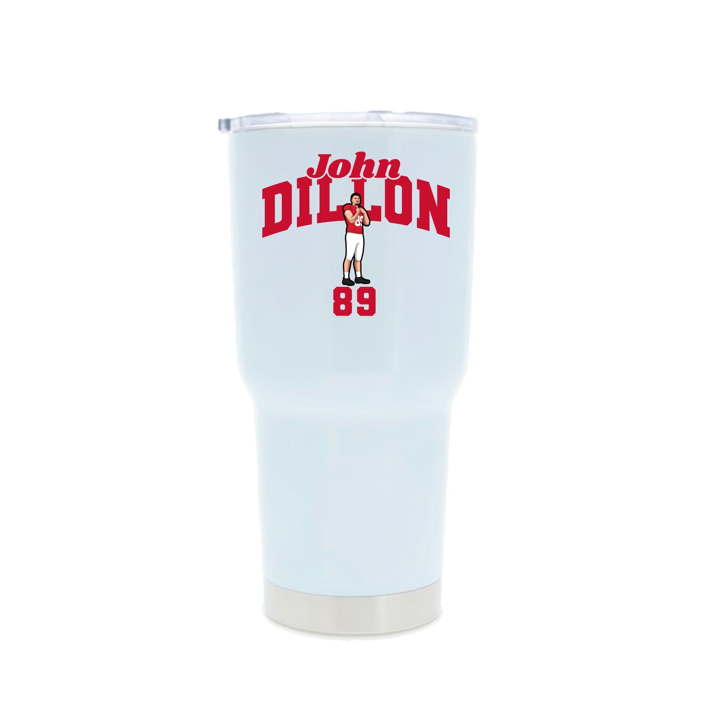30oz Stainless Steel Tumbler — Signature Arch in White