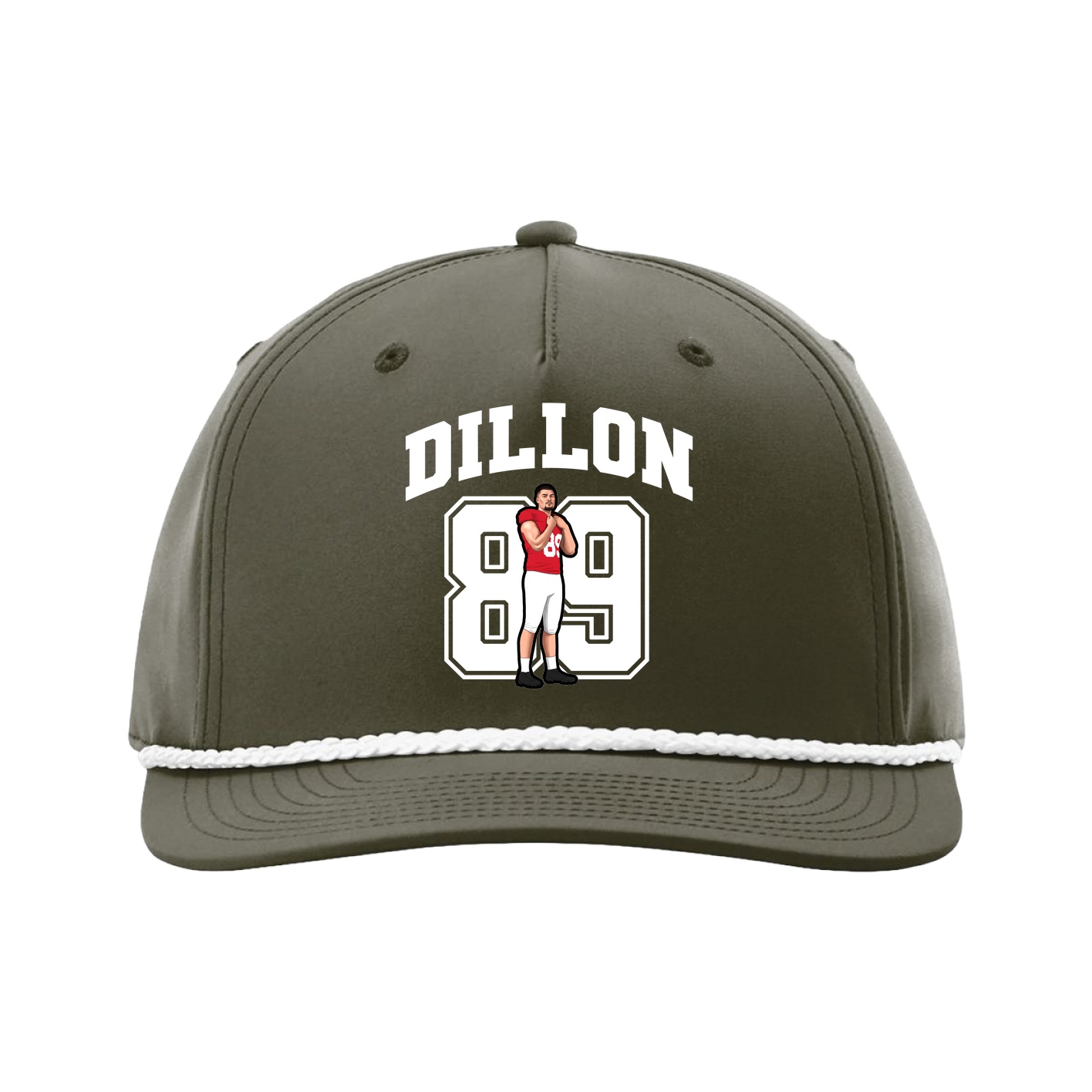 Five-Panel Classic Rope Cap — Number in Green