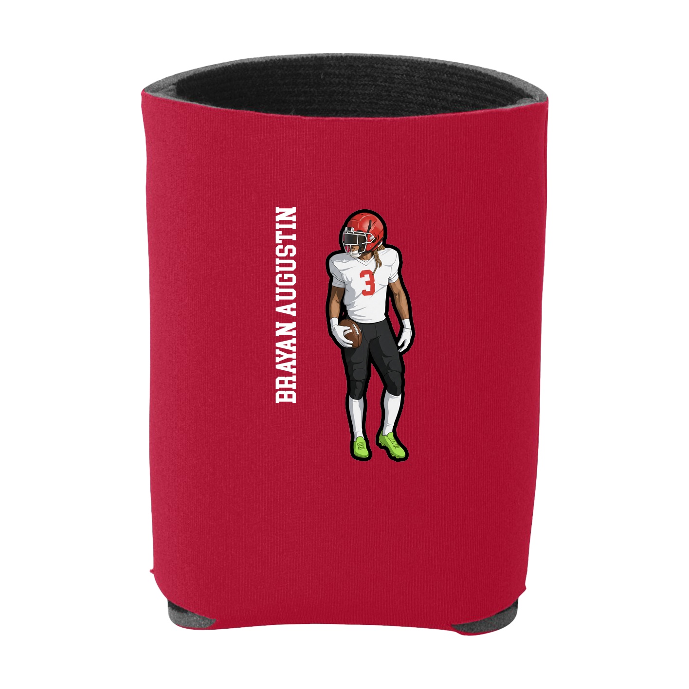 Can Holder — Name Vertical in Red
