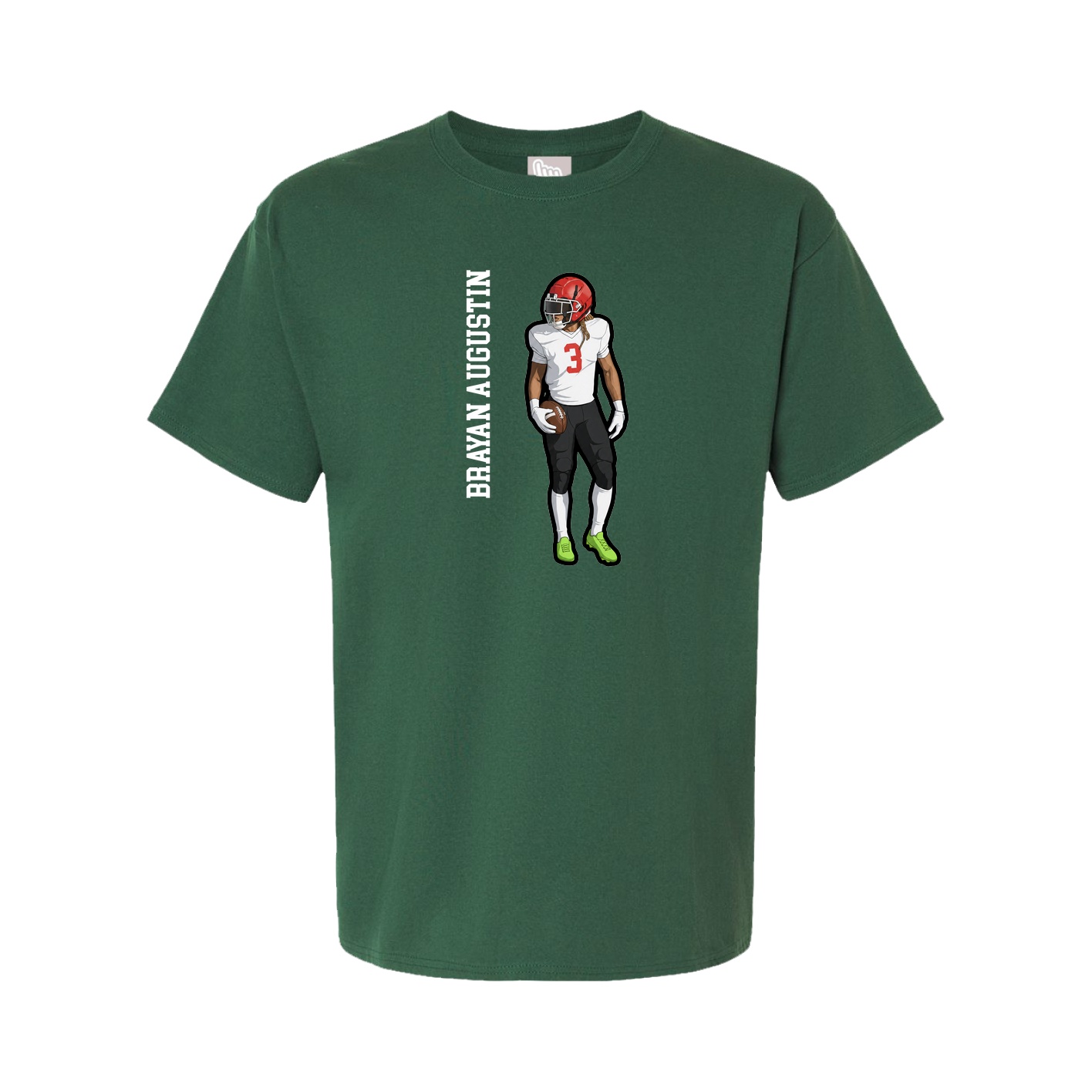 Tee — Name Vertical in Green